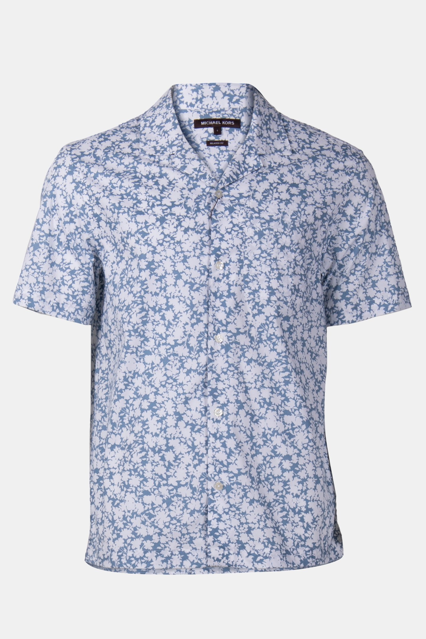 SHORT SLEEVE SHIRT IN BLUE FLORAL PRINT 3