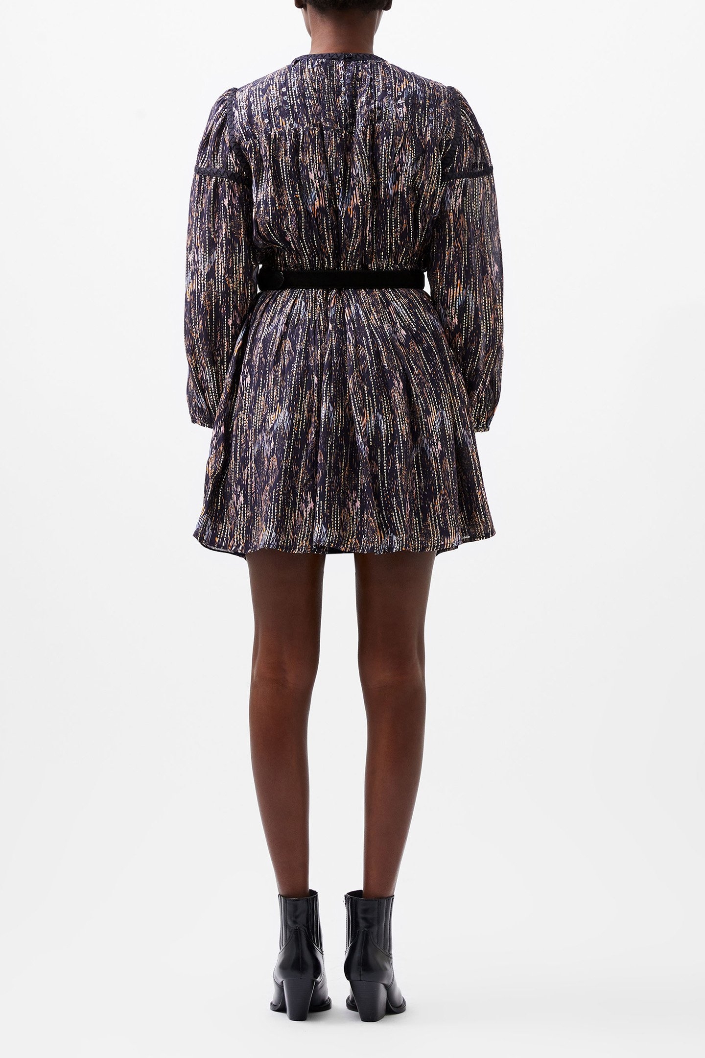 CARISSA LUREX JACQUARD MIX DRS MARINE 3