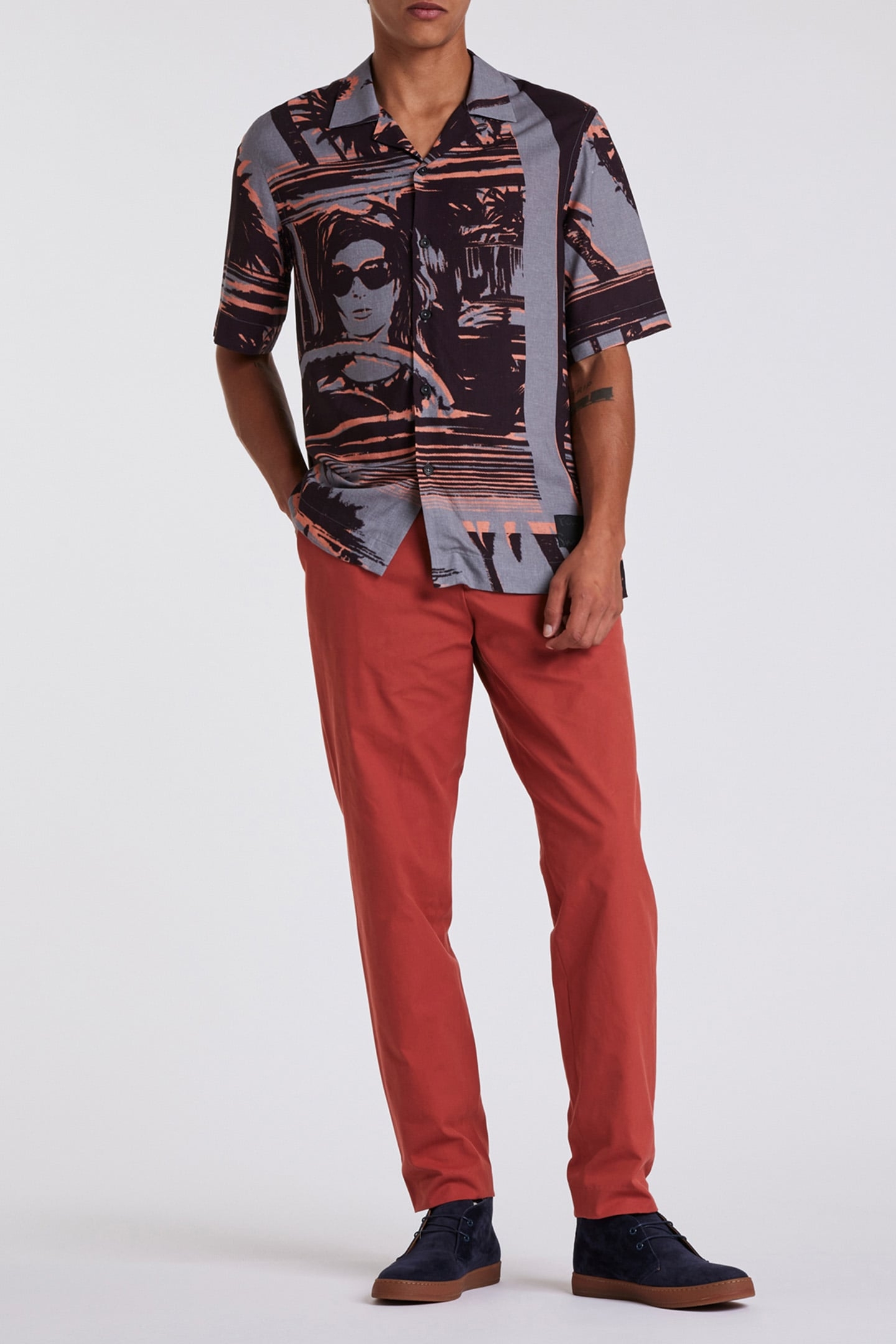 GENTS S/S TAILORED SHIRT MAUVE 3