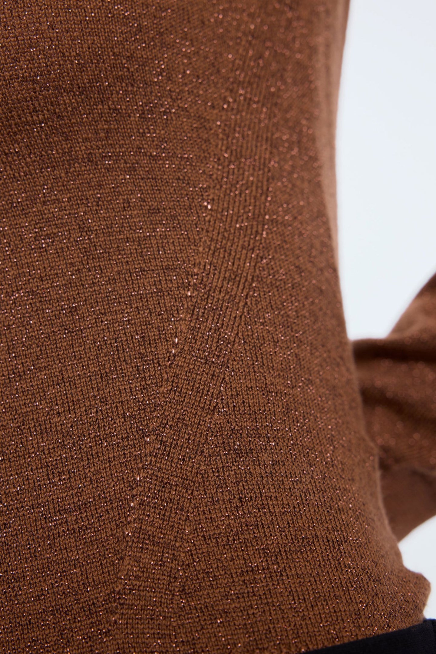 TRUI MOCKNECK SPARKLE LONGSLV HAZELWOOD BROWN 7