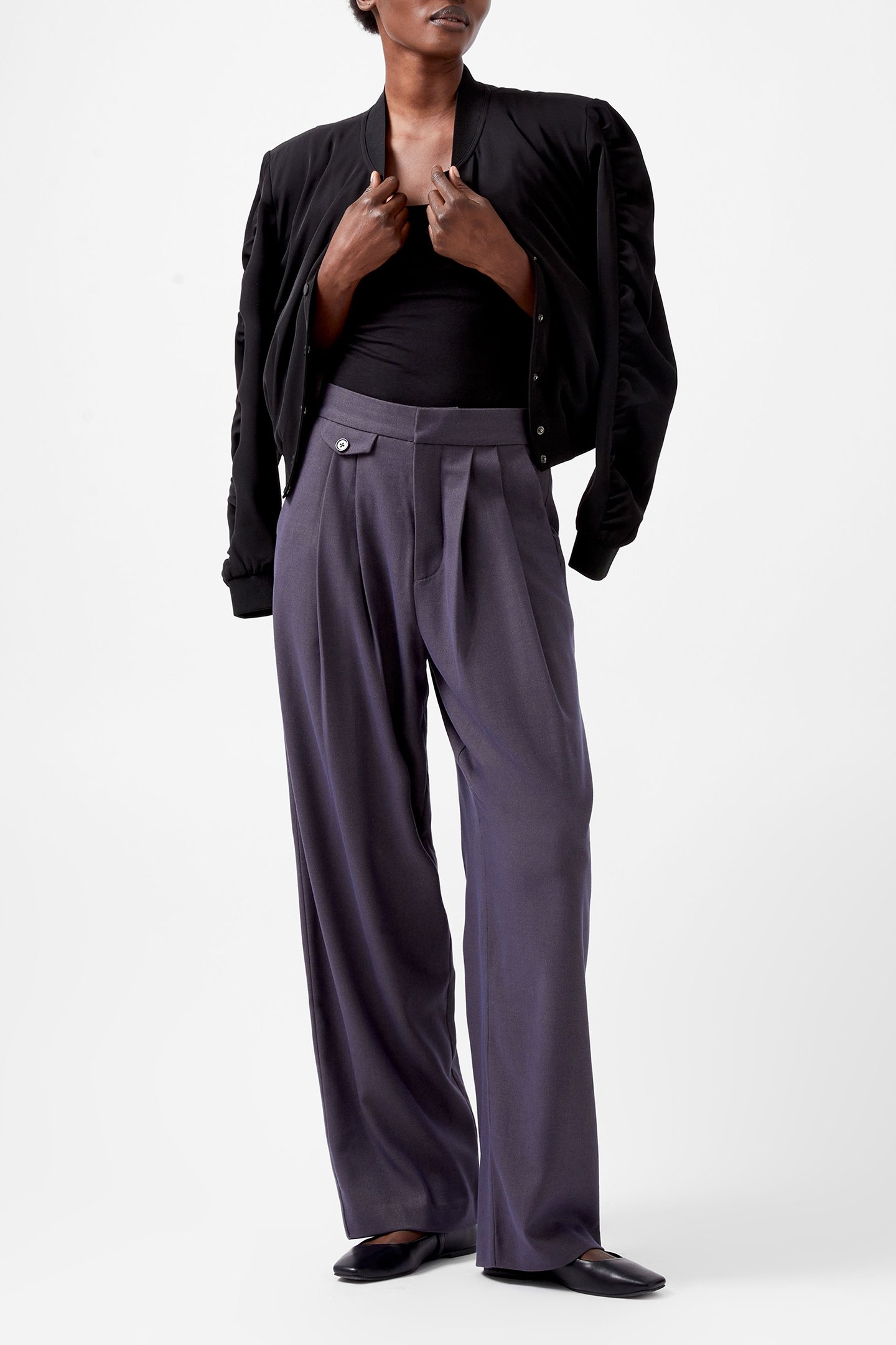 CARMINE FLANNEL TROUSERS CHARCOAL 2