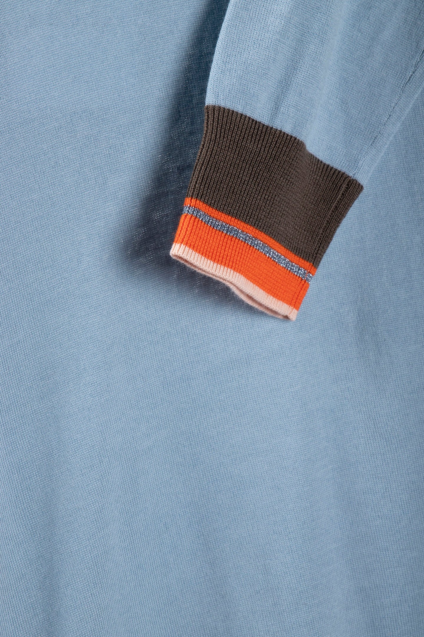 KNITTED SWEATER CREW NECK GREYISH BLUE 4