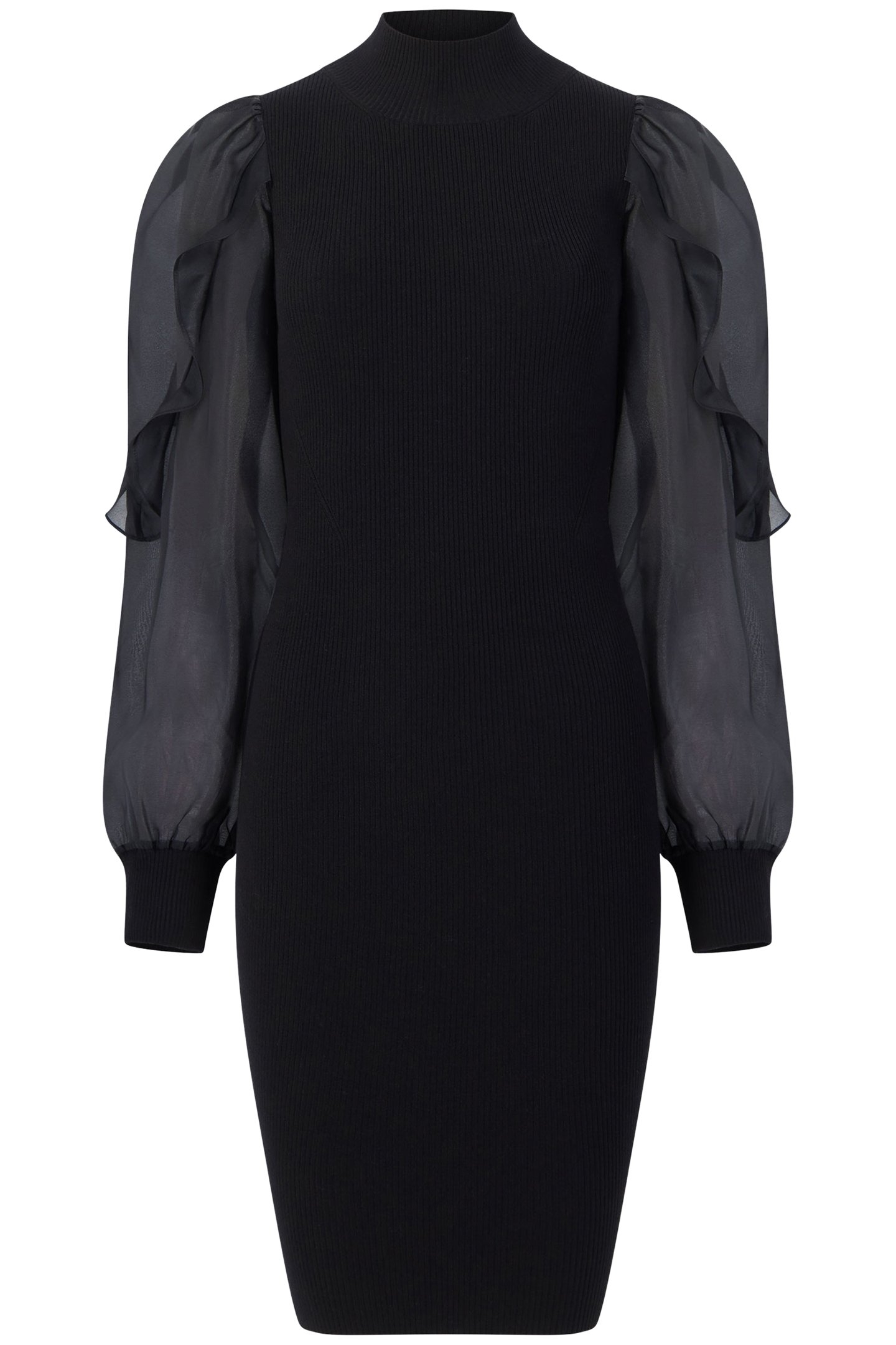 KRISTA ORGANZA PUFF SLV DRESS BLACKOUT 3