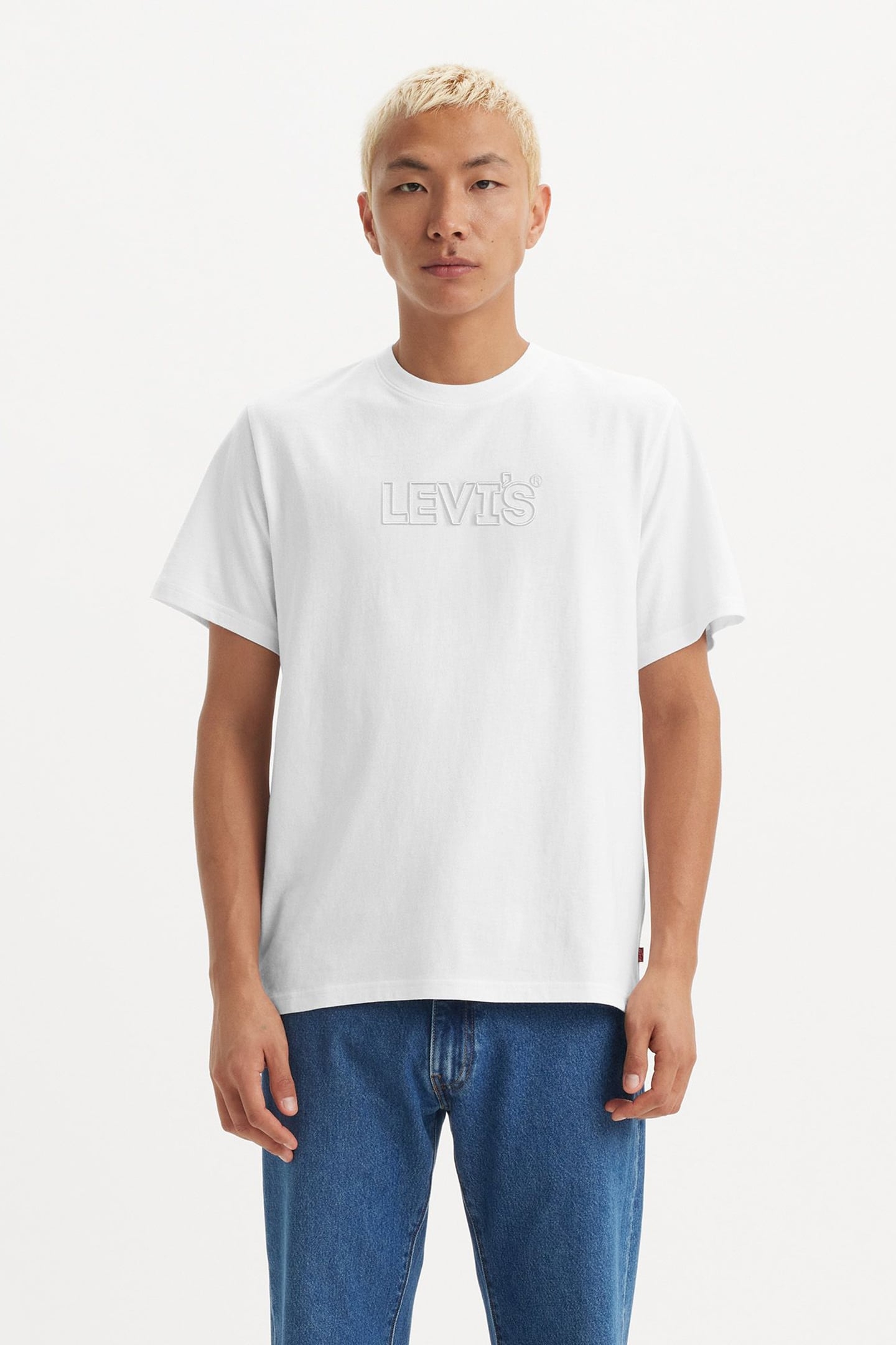 SS RELAXED FIT TEE CORDED HEADLINE WHITE 1