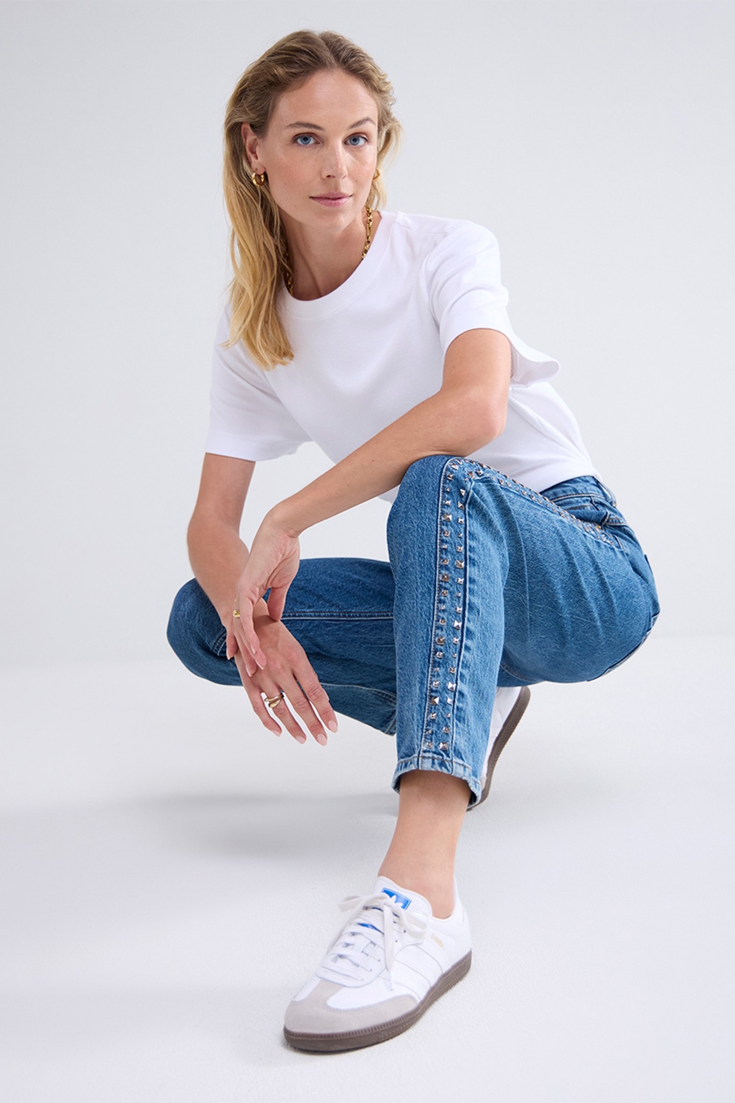 MOMS FIT JEANS INDIGO COTTON LYOCELL BLUES 6