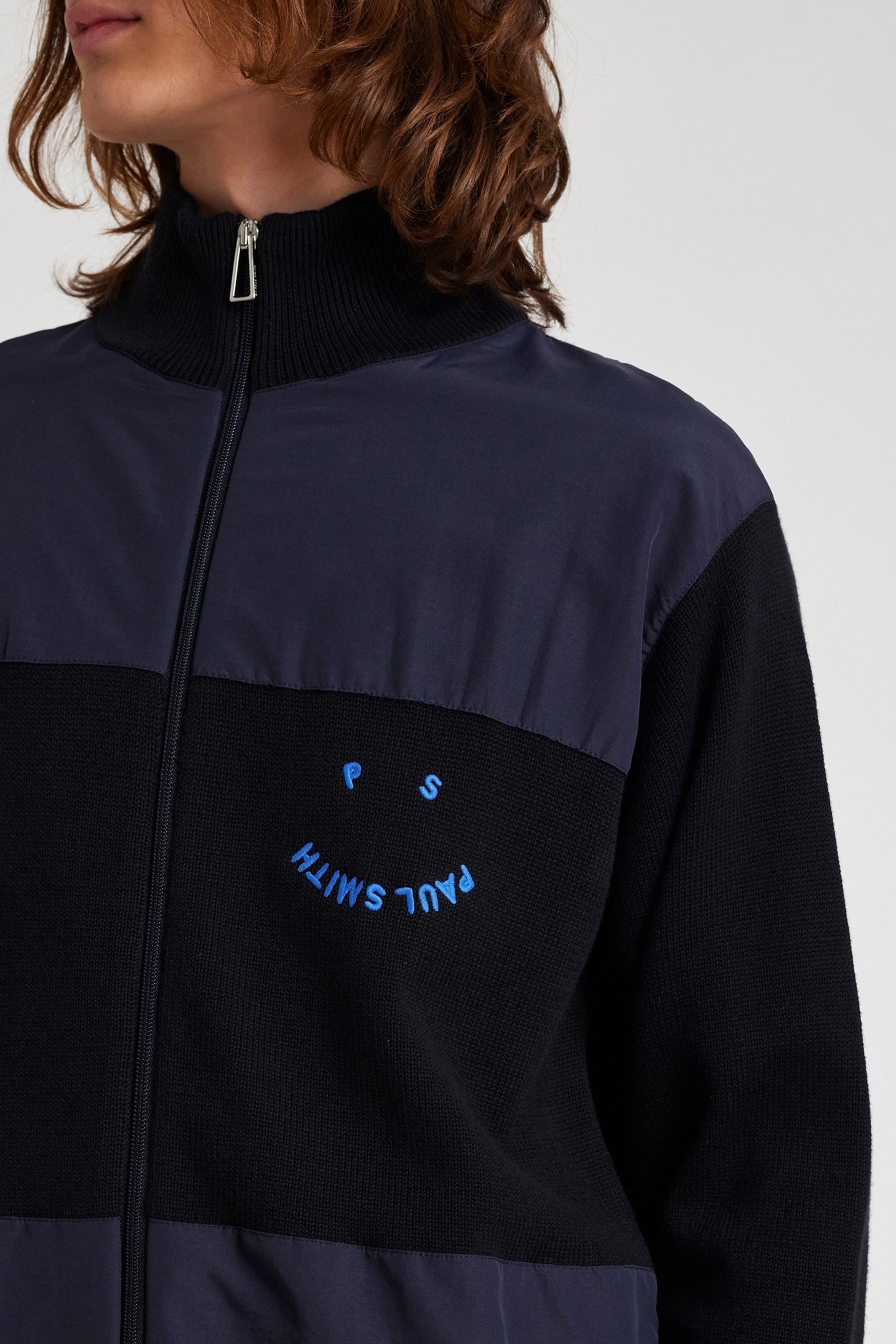 MENS CARDIGAN ZIP THRU HAPPY VERY DARK NAVY 6