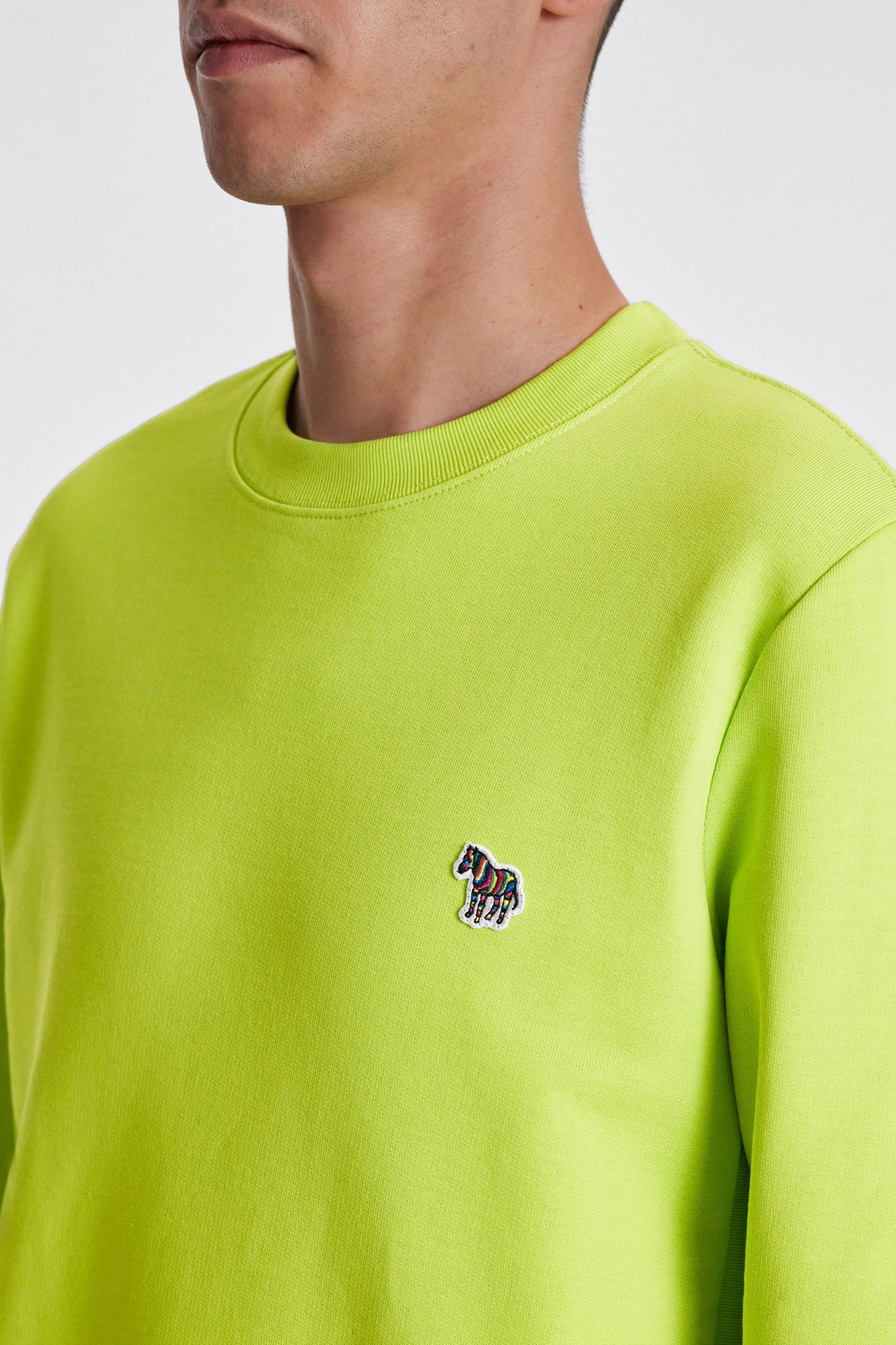 MENS REG FIT SWEATSHIRT ZEBRA GREEN 4