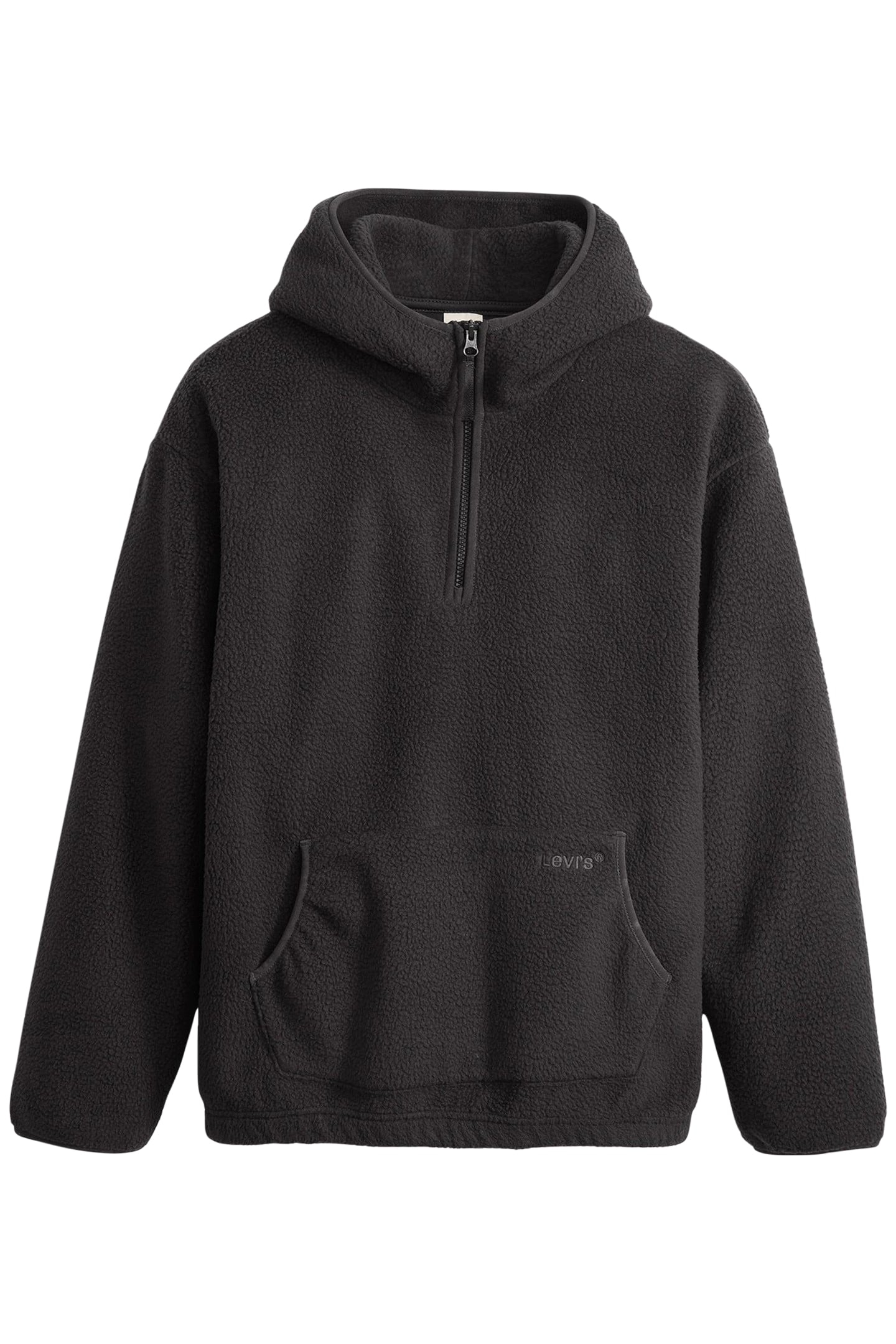 HOODED SHERPA PULLOVER JET BLACK 3