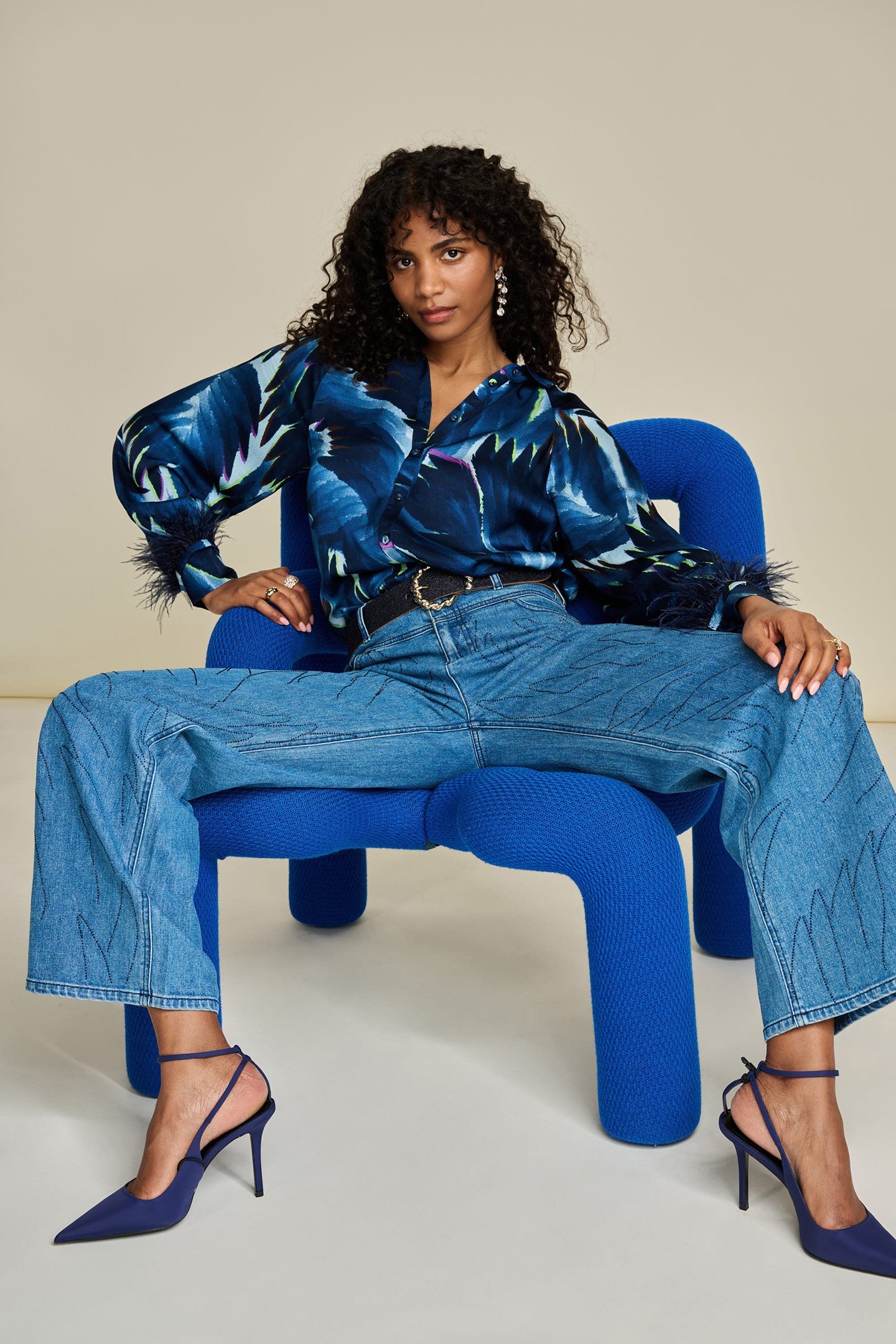 JEANS - WIDE LEG DENIM RHINESTONES 5