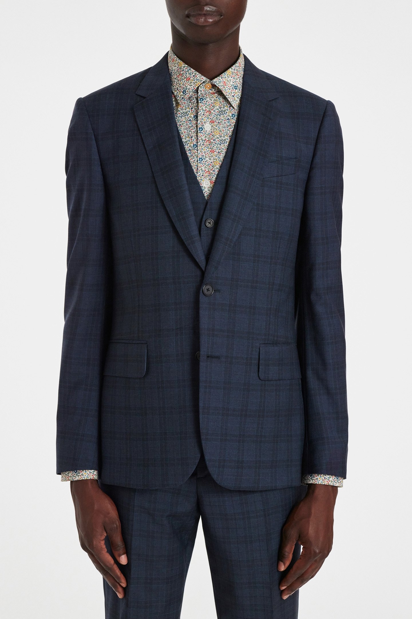 TAILORED FIT 3PCE 2 BUTTON SUIT NAVY 5