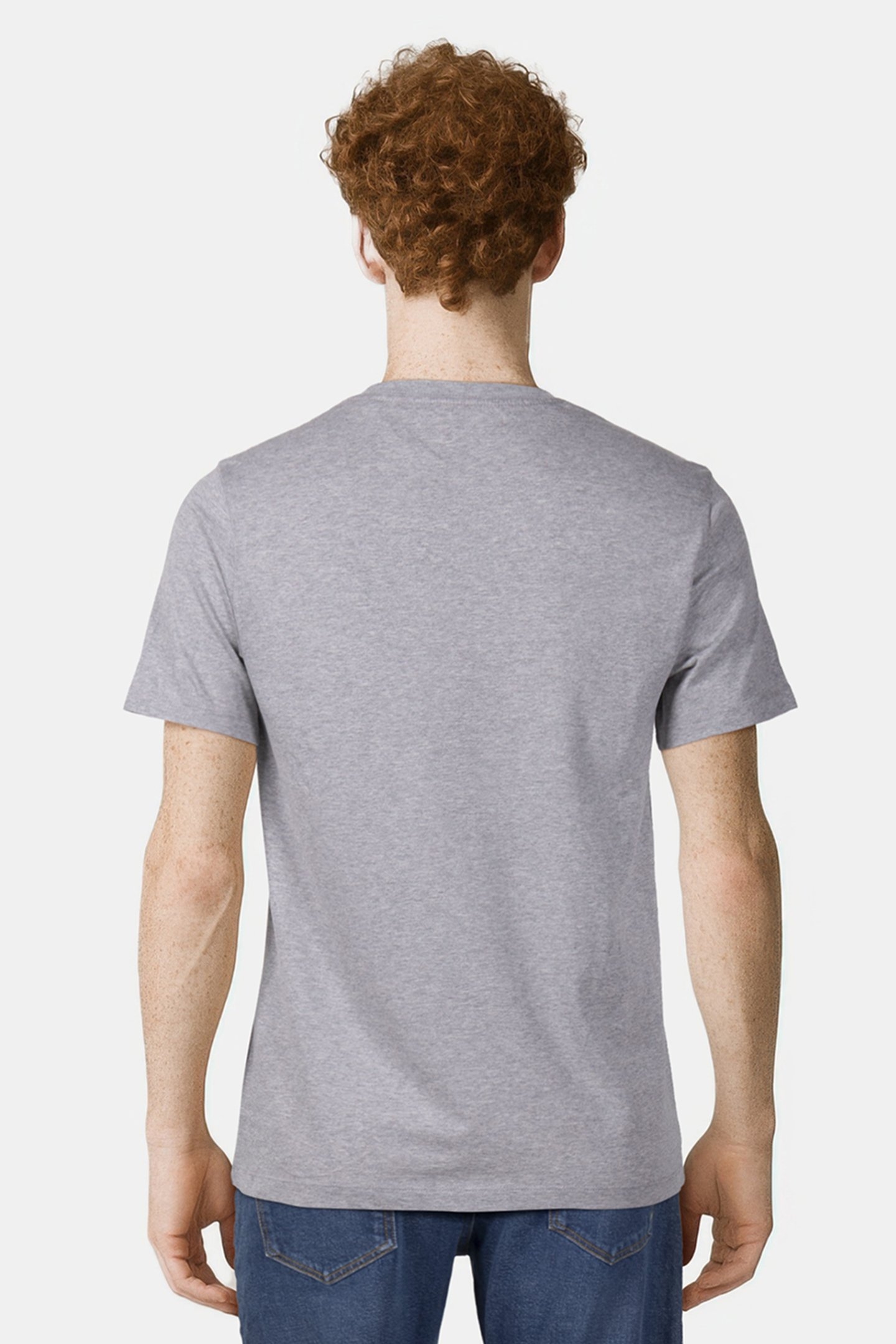 LSECLASSIC HM V NECK TEE MID TONE HEATHER GREY PK 2