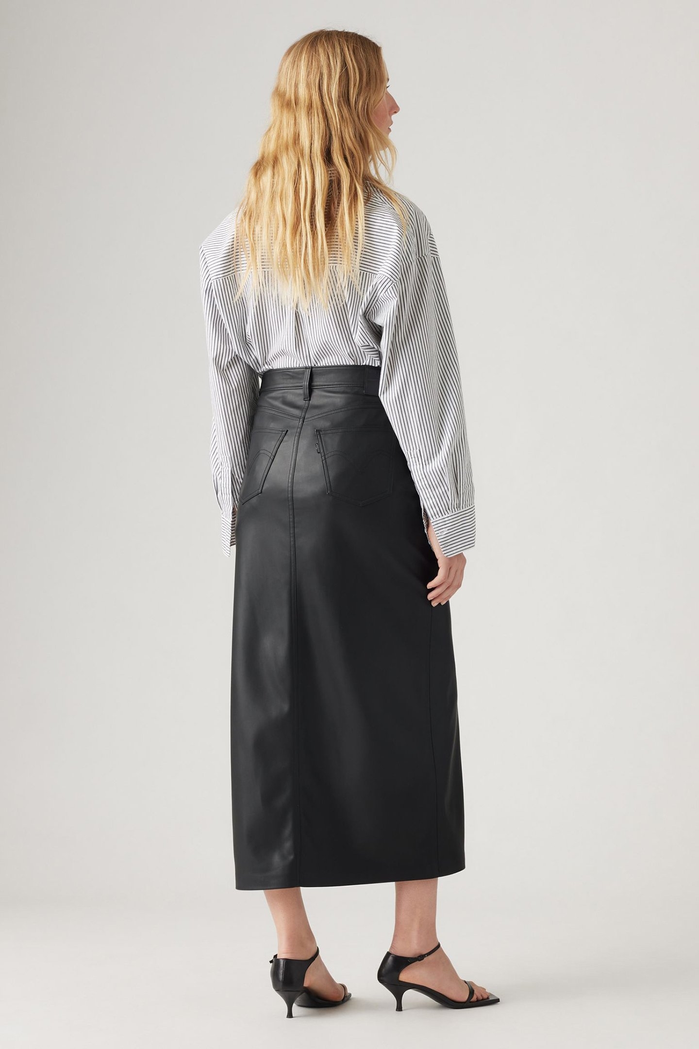 ANKLE COLUMN SKIRT FL LEATHER NIGHT 3