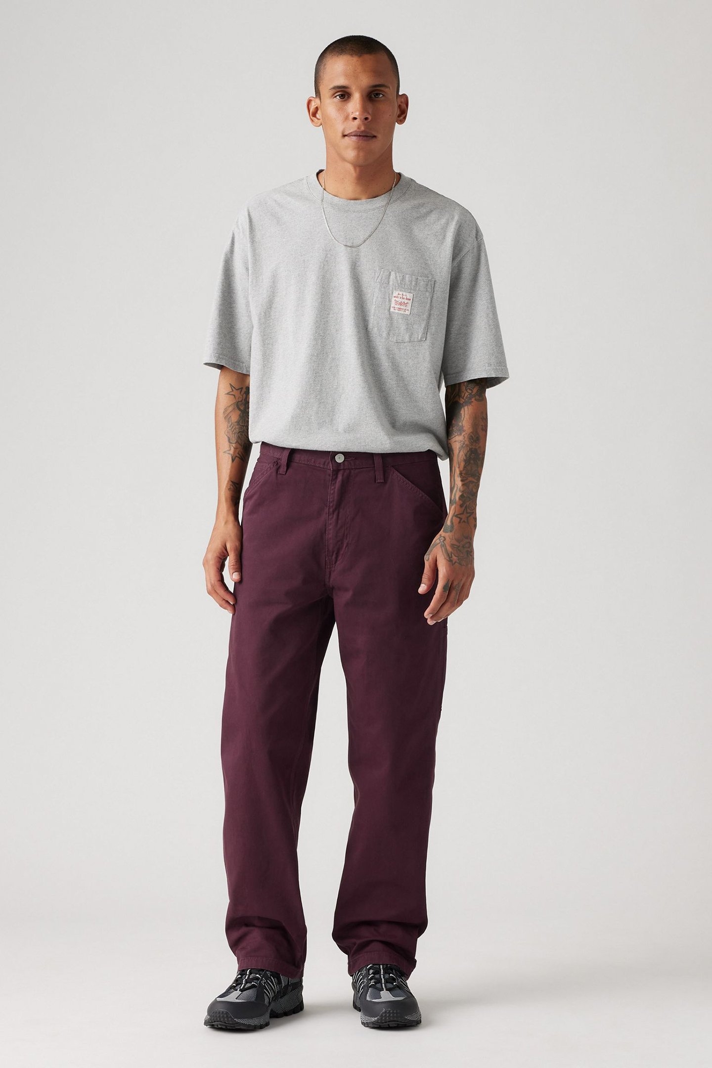568 LOOSE STRT CARPENTER DEEP BURGUNDY 2