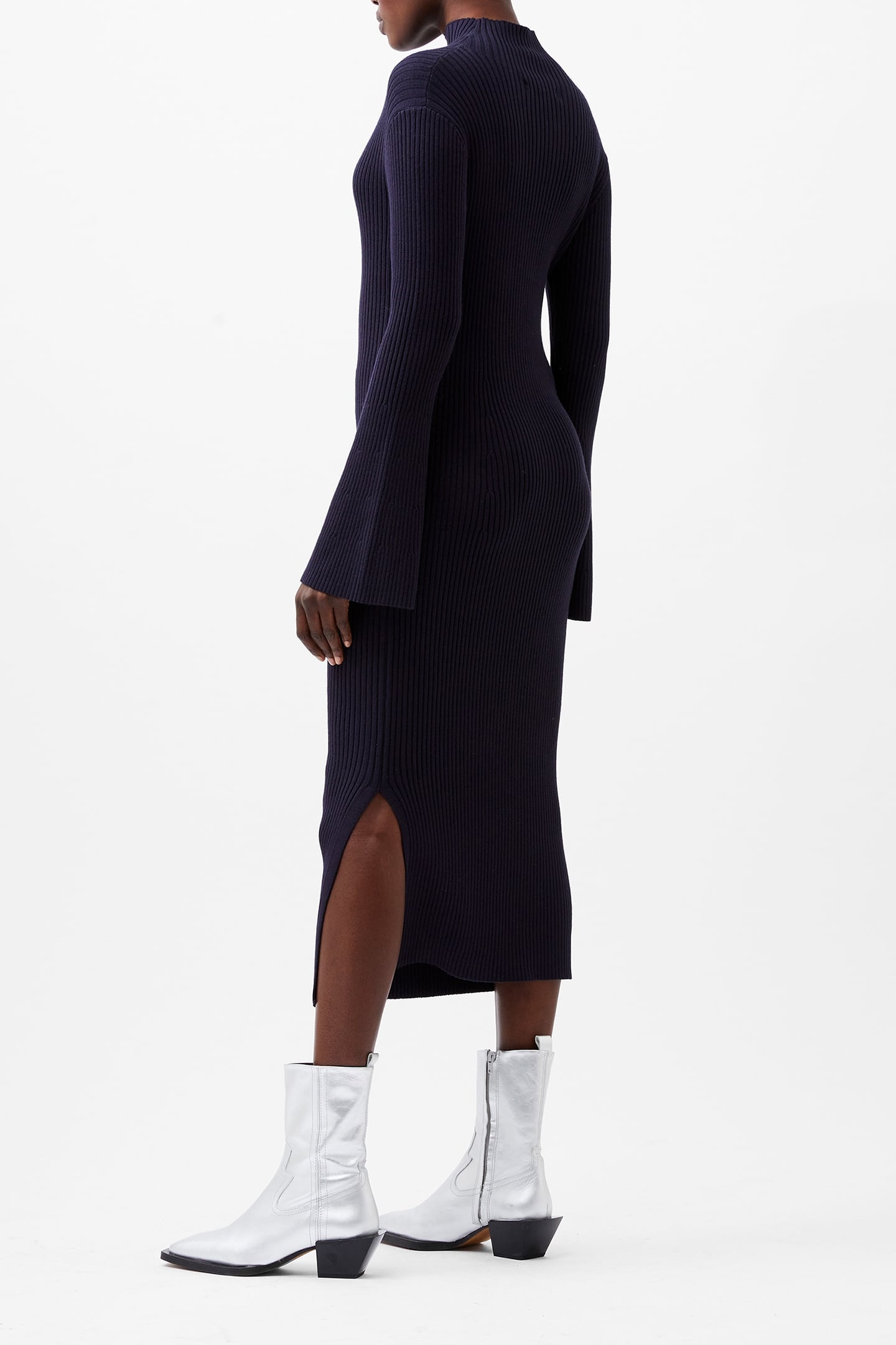 LOLLY MARI FLARE SLV DRESS MARINE 2