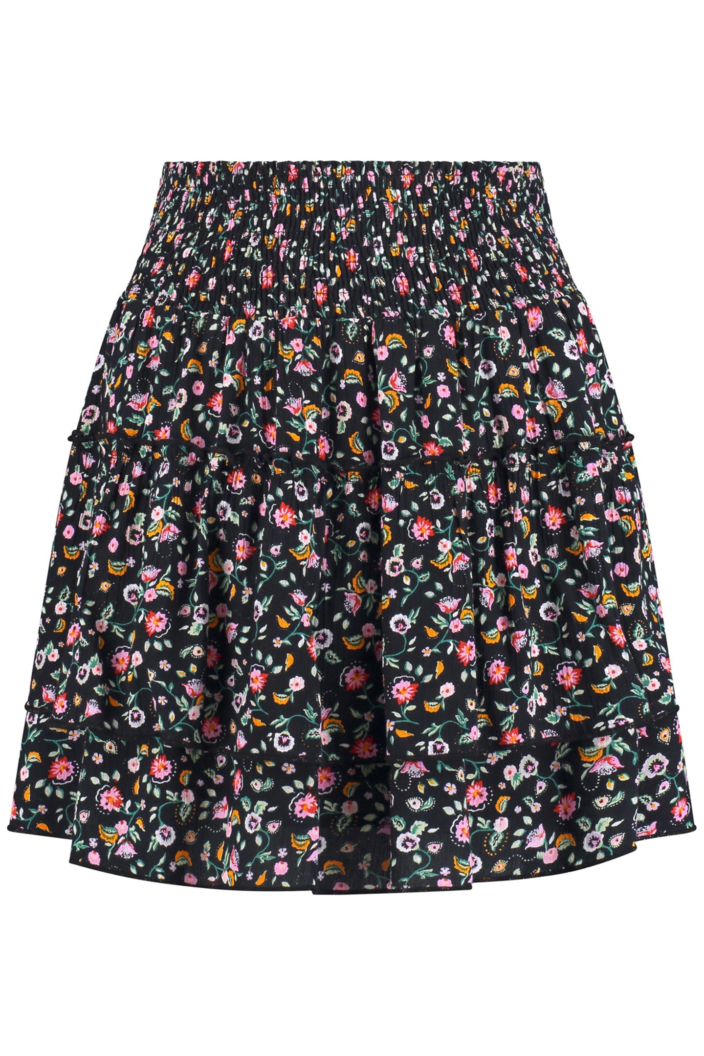 AMALFI LAYER RUFFLE SKIRT BLACK 4