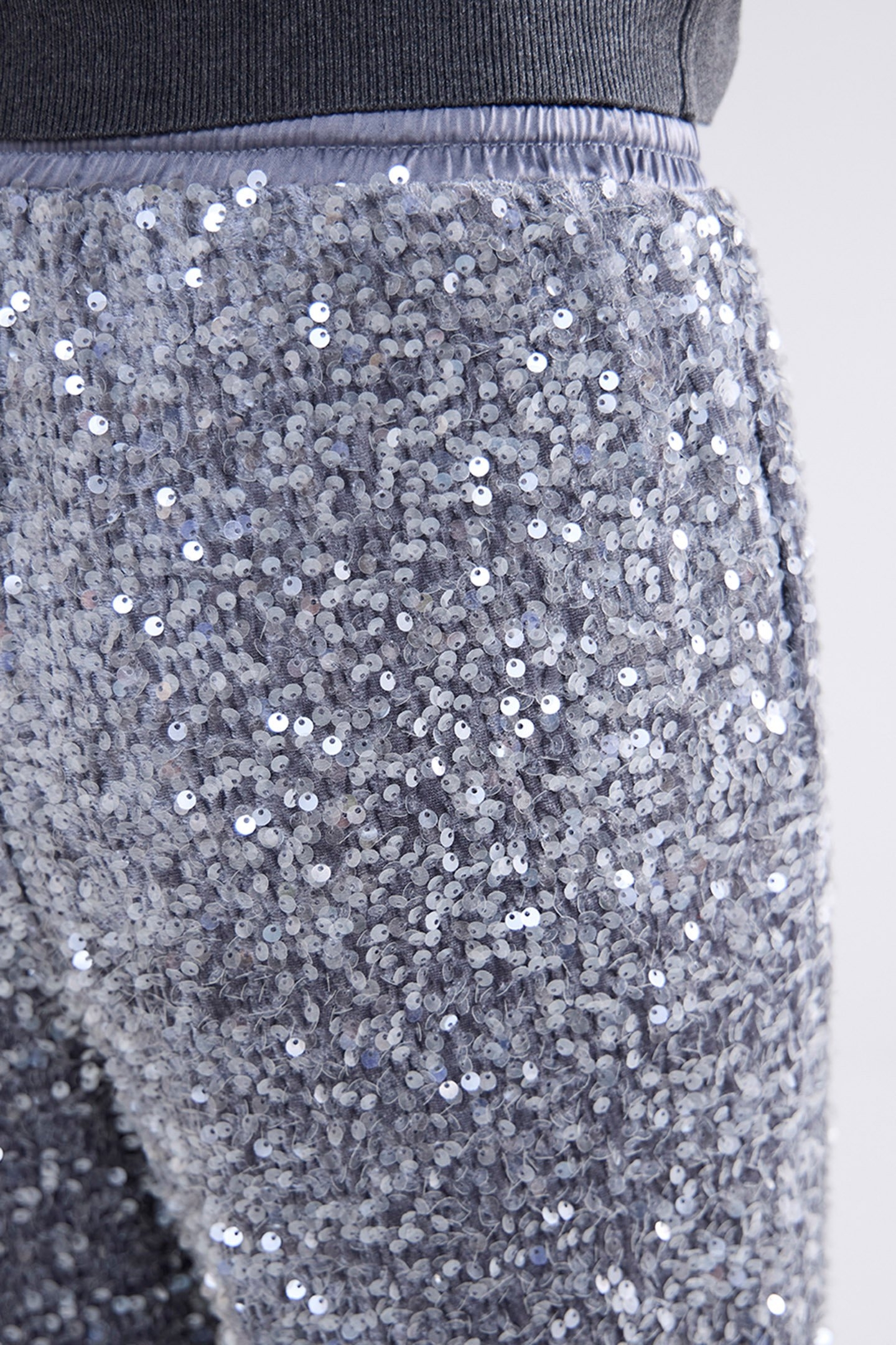 PANTS SEQUINS VELOURS GREYS 5