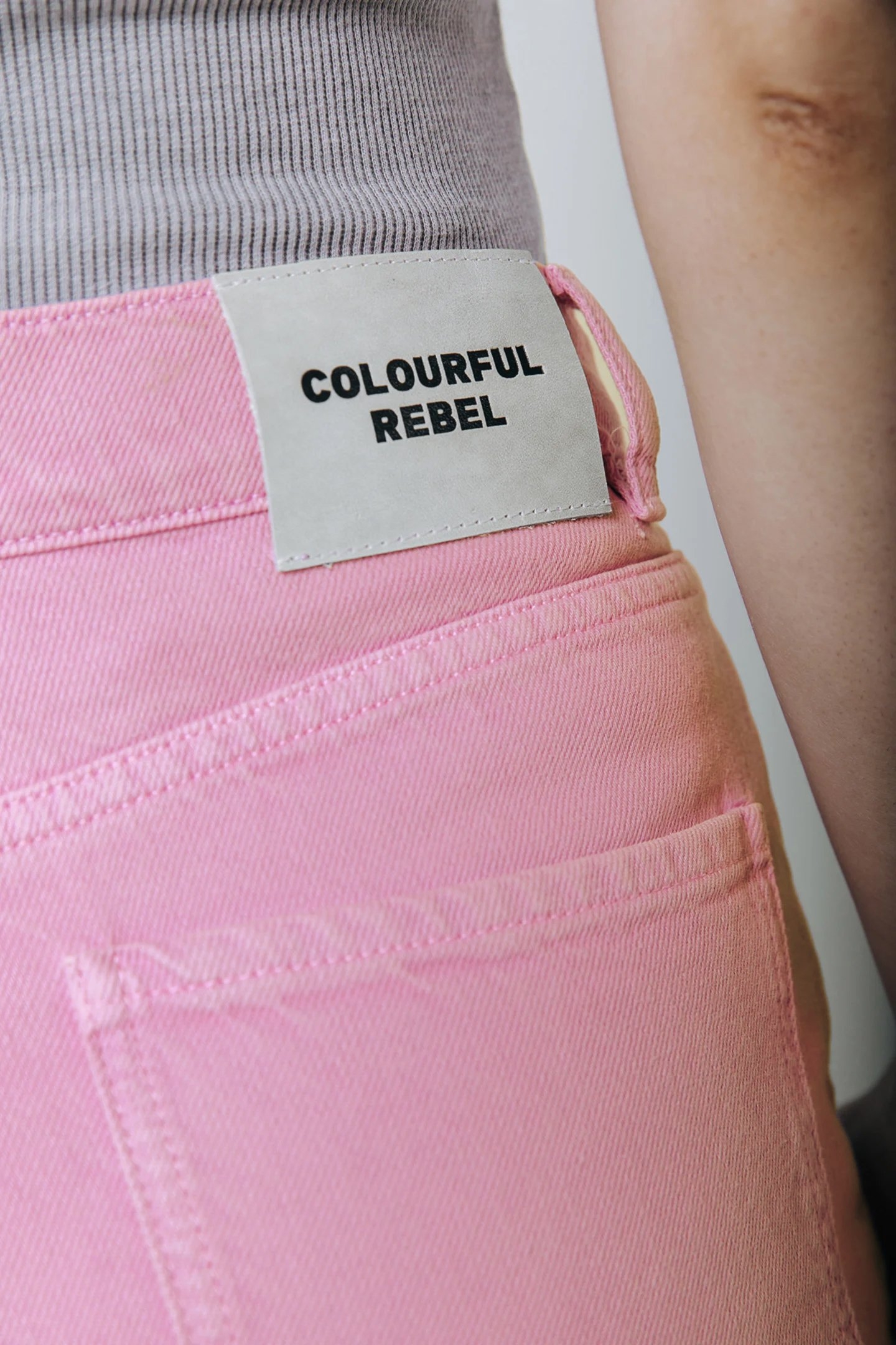 JONES MID RISE STRAIGHT LEG PANTS LIGHT BRIGHT PINK 3