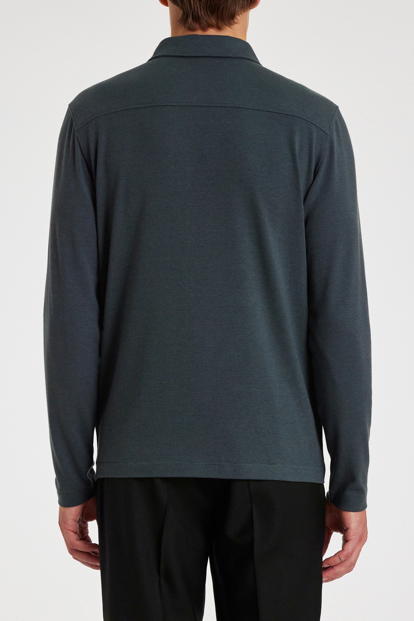 LS POLO SHIRT PETROL BLUE 2