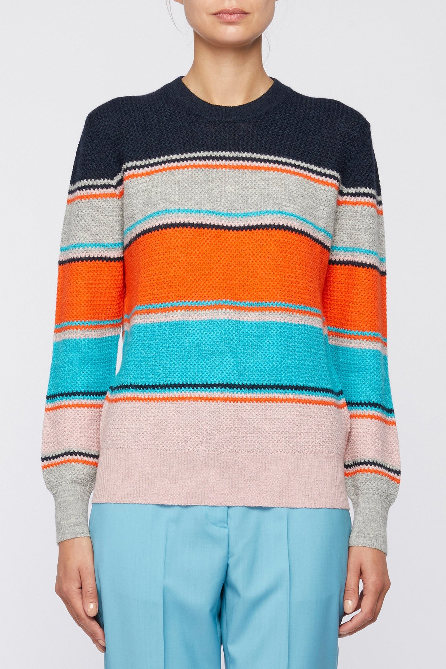 WOMENS KNITTED JUMPER VERY DARK NAVY 1