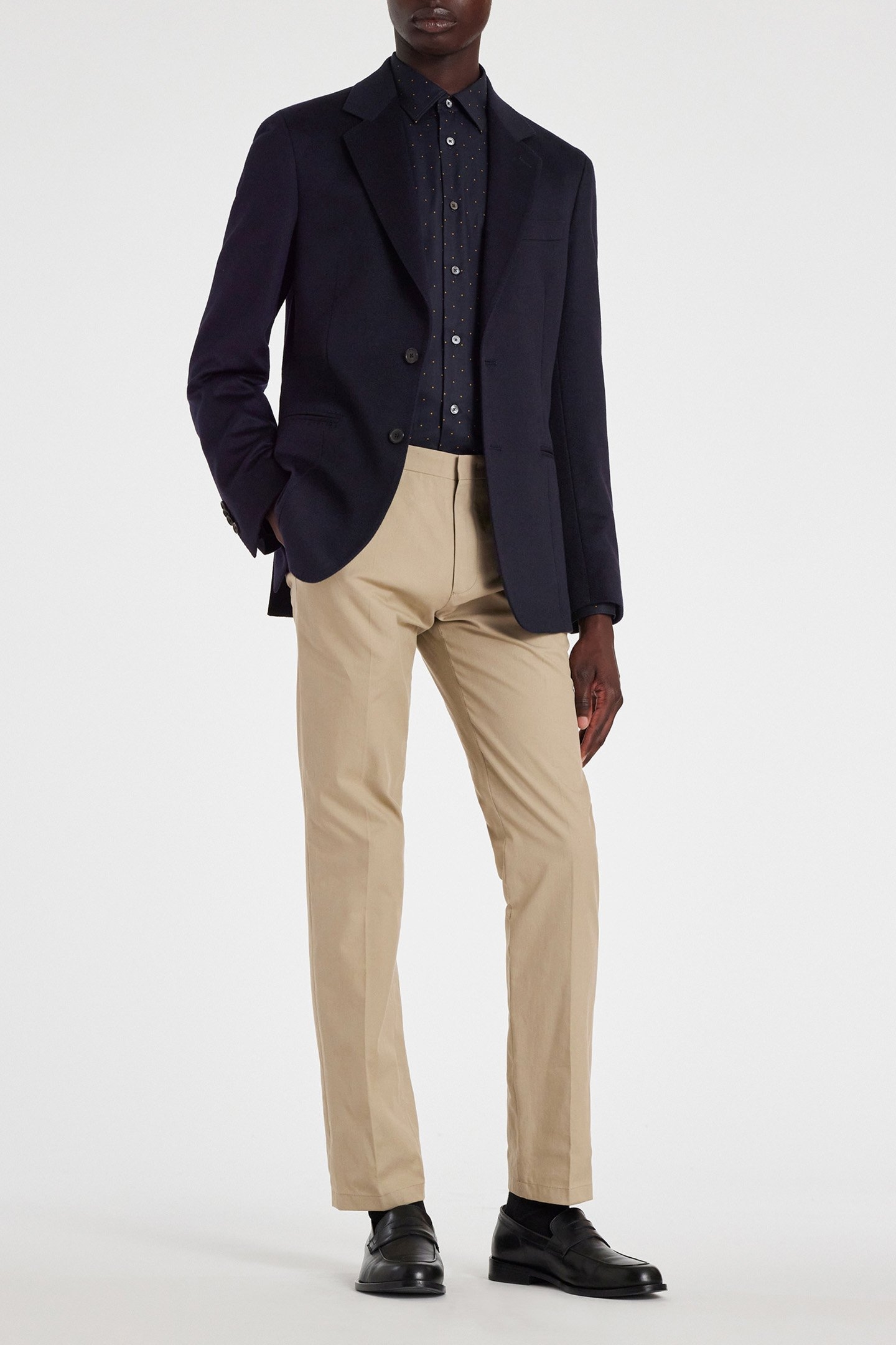 S/C SLIM FIT SHIRT VERY DARK NAVY 3