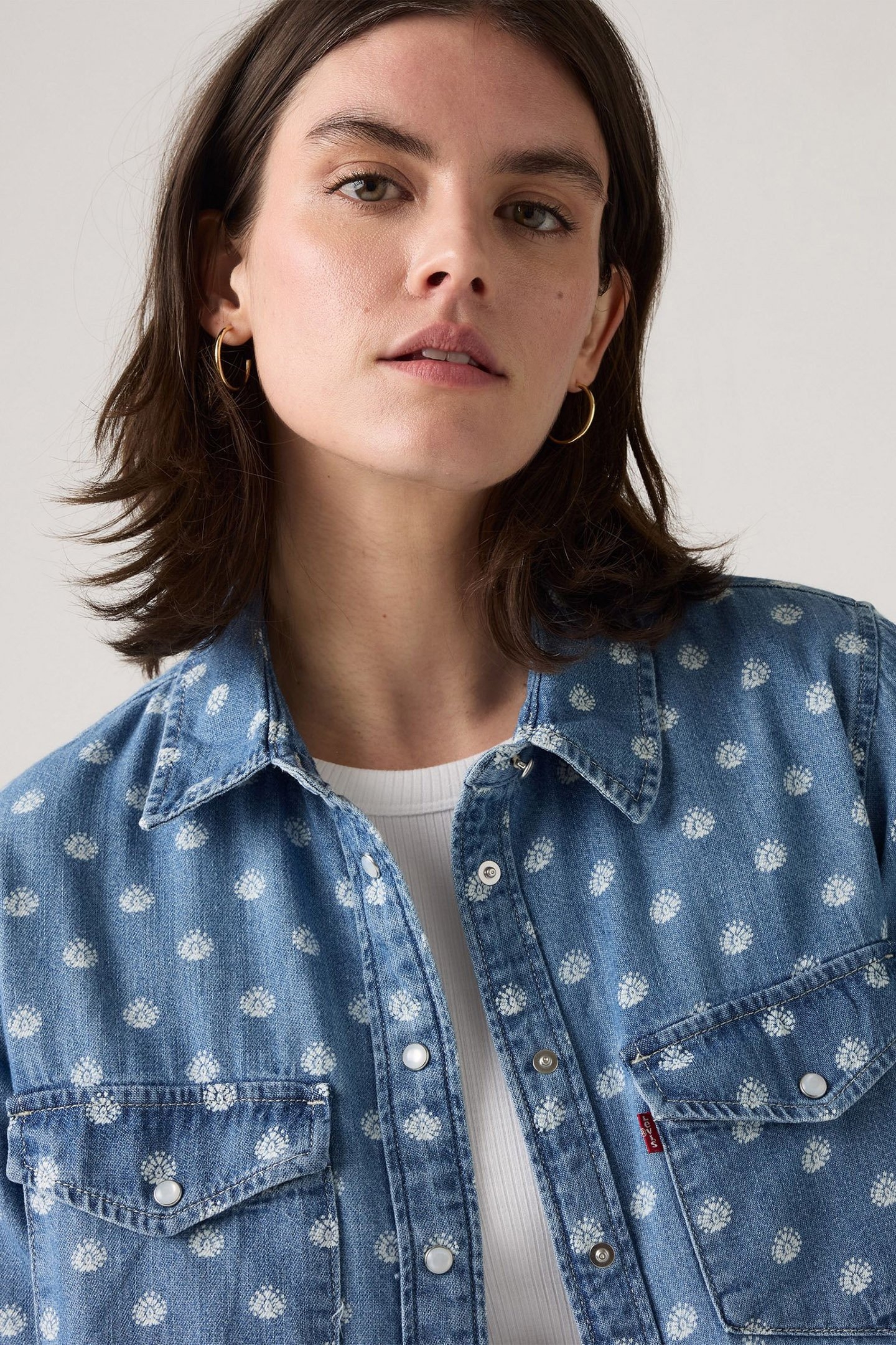 ICONIC WESTERN DENIM SHIRT IN PRINT 4