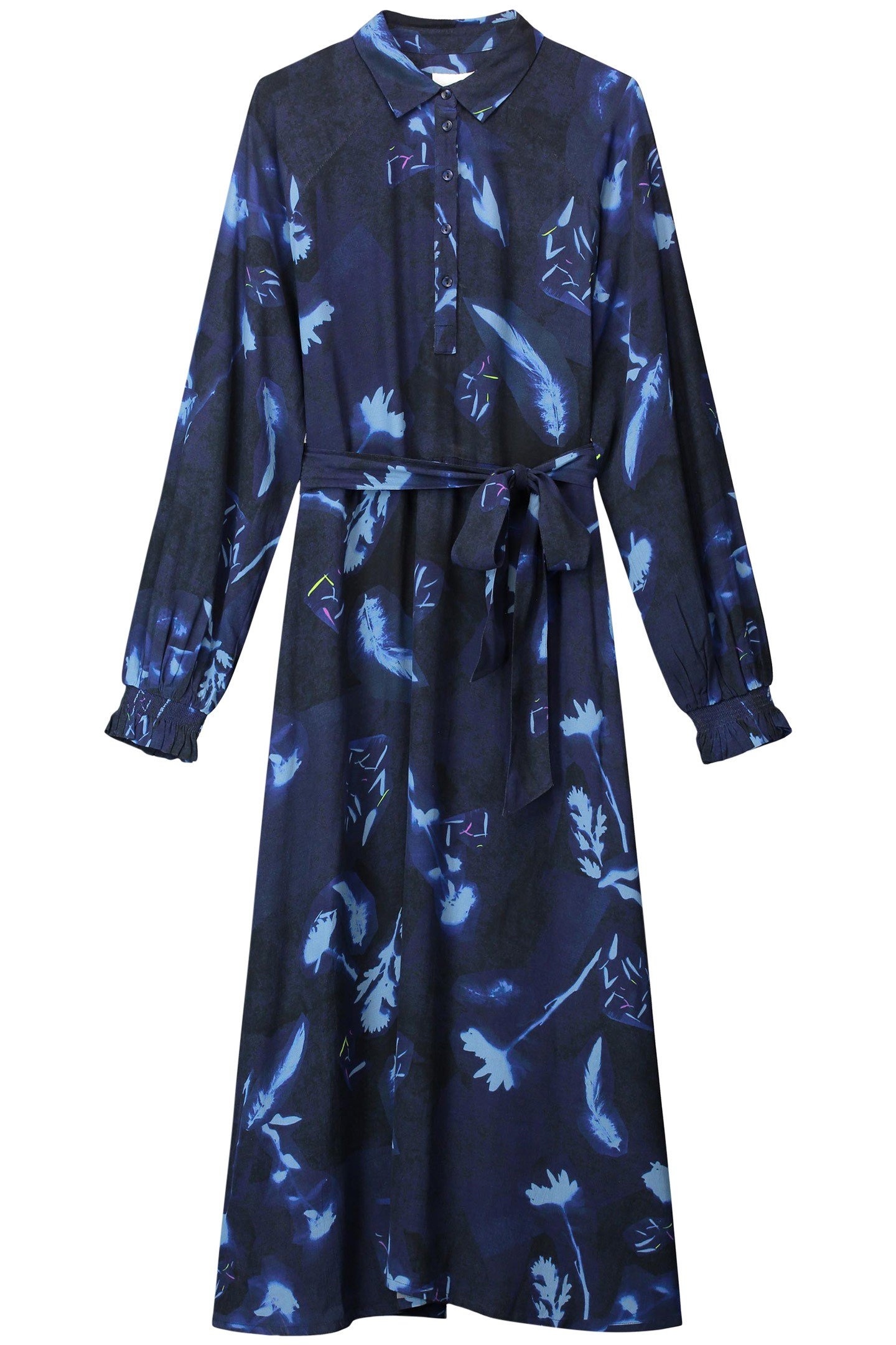 DRESS - FEATHERS AND FLORAL BLUE 3