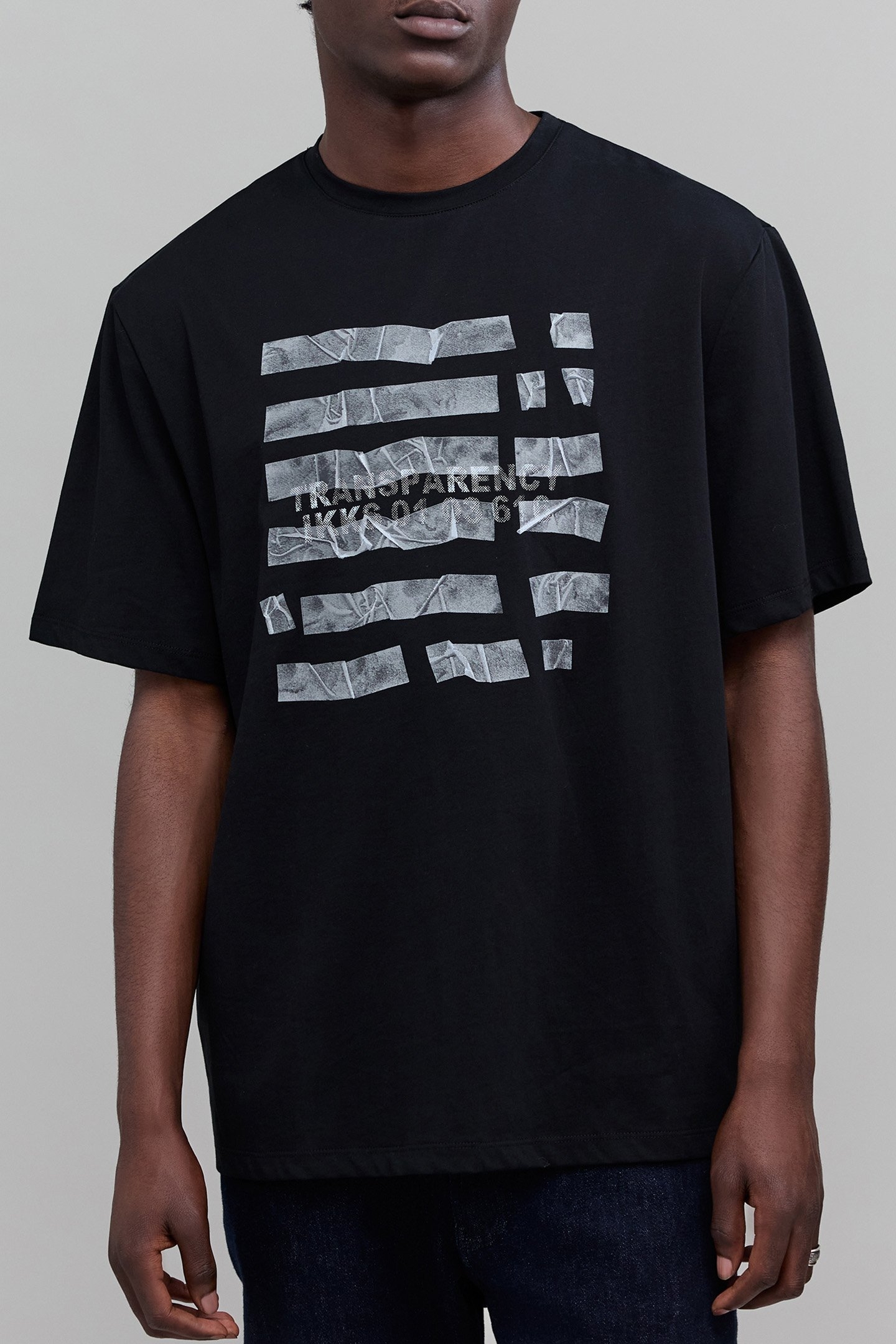 BLACK DRY FAST SCOTCH EFFECT T-SHIRT 1