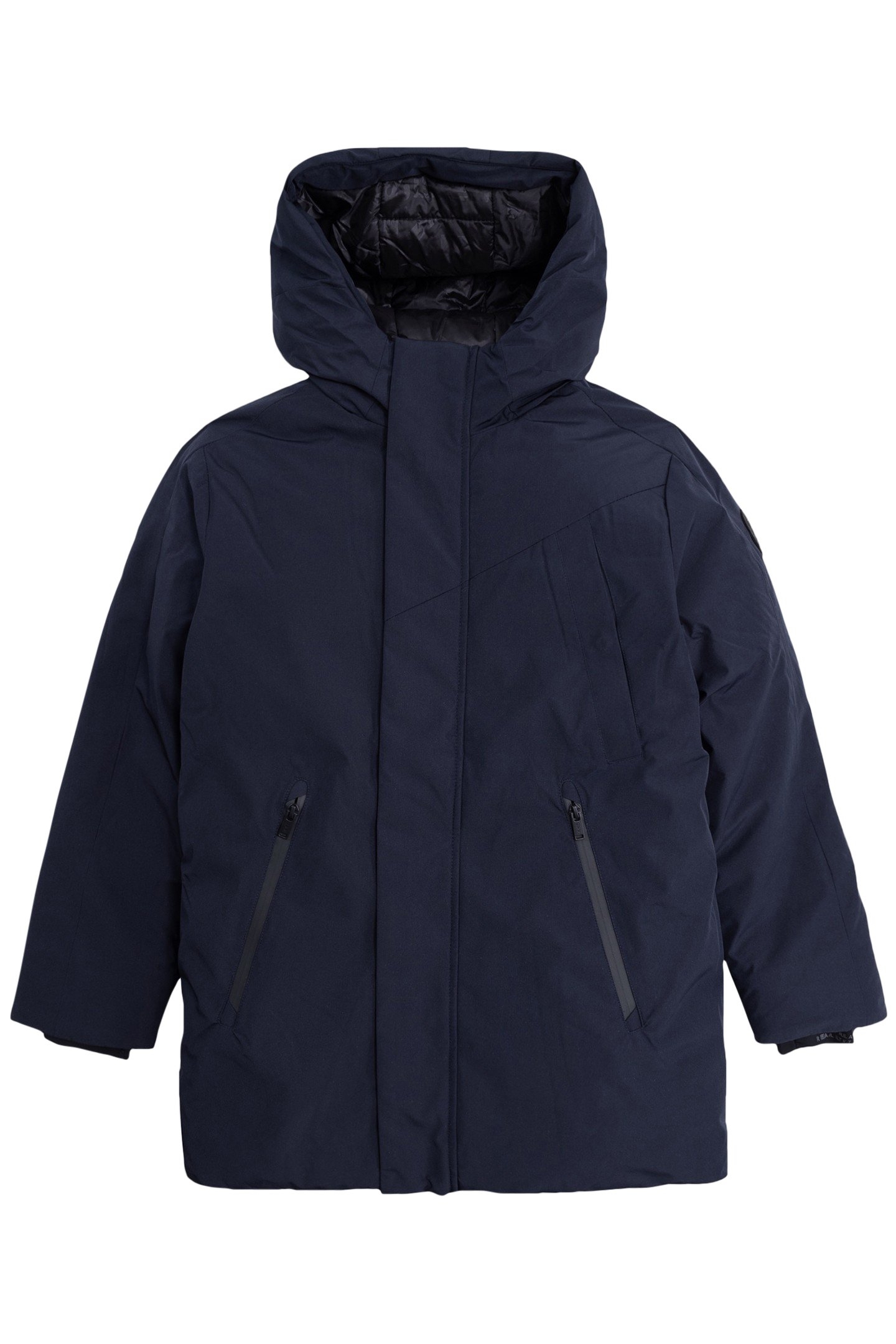BOYS' NAVY PARKA WITH QUILTED INTERIOR 1