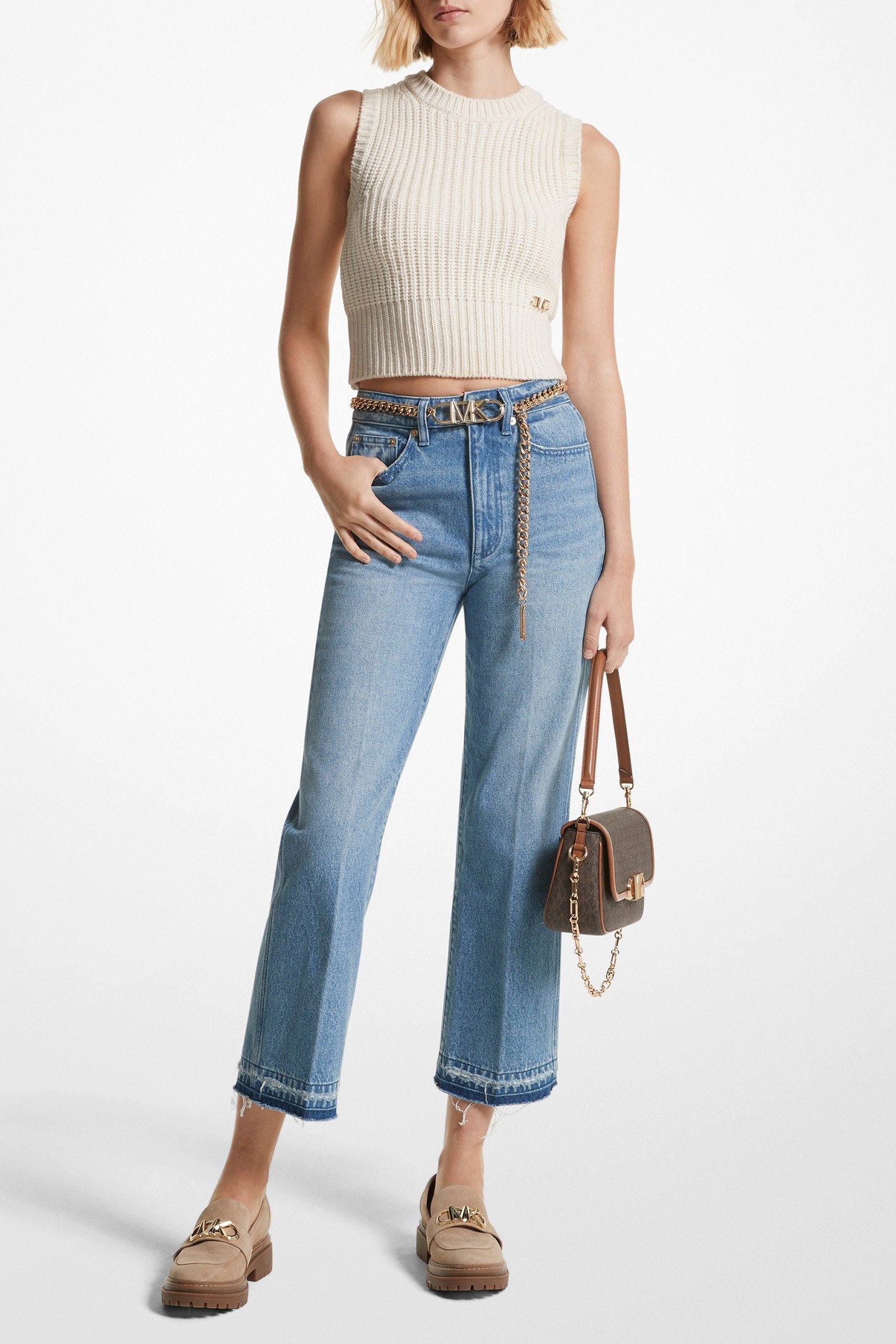 CROPPED FLARE JEAN IN LIGHT BLUE WASH 1