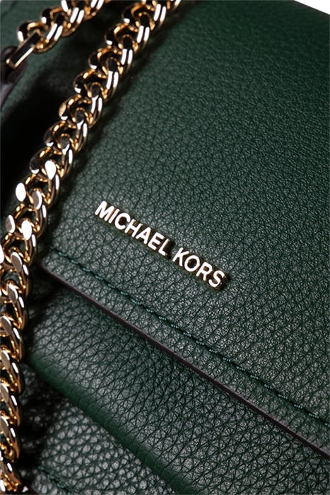 SMALL CROSSBODY BAG WITH CHAIN STRAP IN DARK GREEN 4