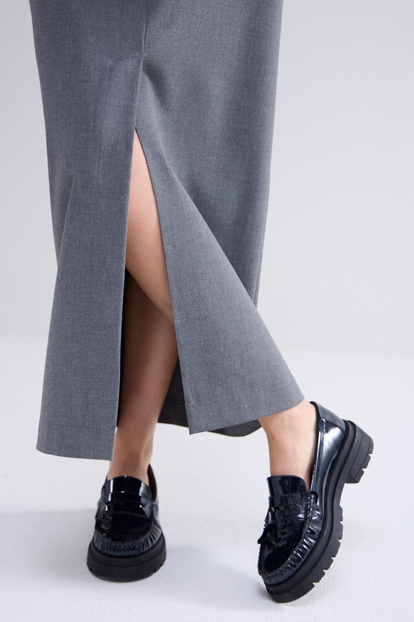 SKIRT VISCOSE BLEND STRETCH GREYS 5