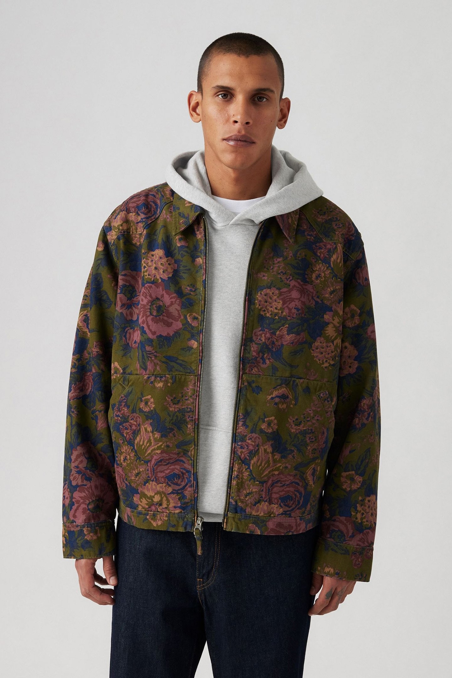 POLK JACKET COOPER FLORAL DARK OLIVE 4