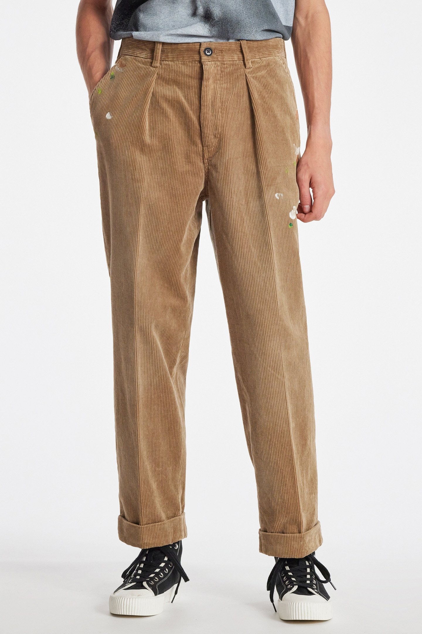 MENS TAPERED LEG TROUSER TAN 1