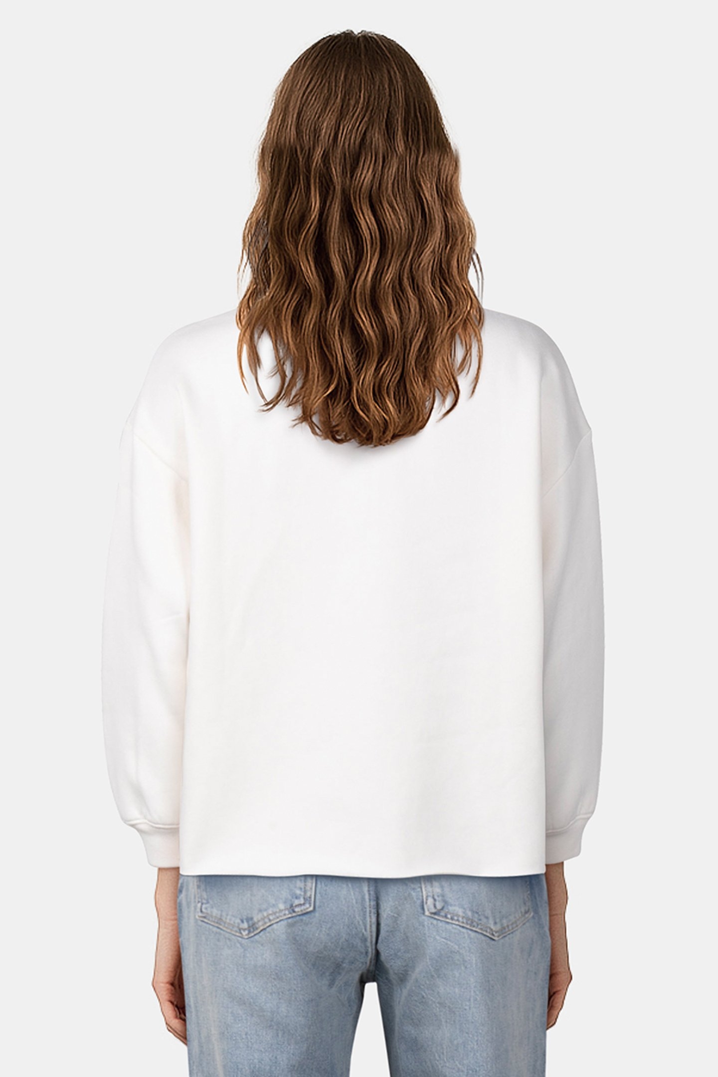 LEO RAW CUT CREW H125 WMNS PLACED EMB EGRET 2