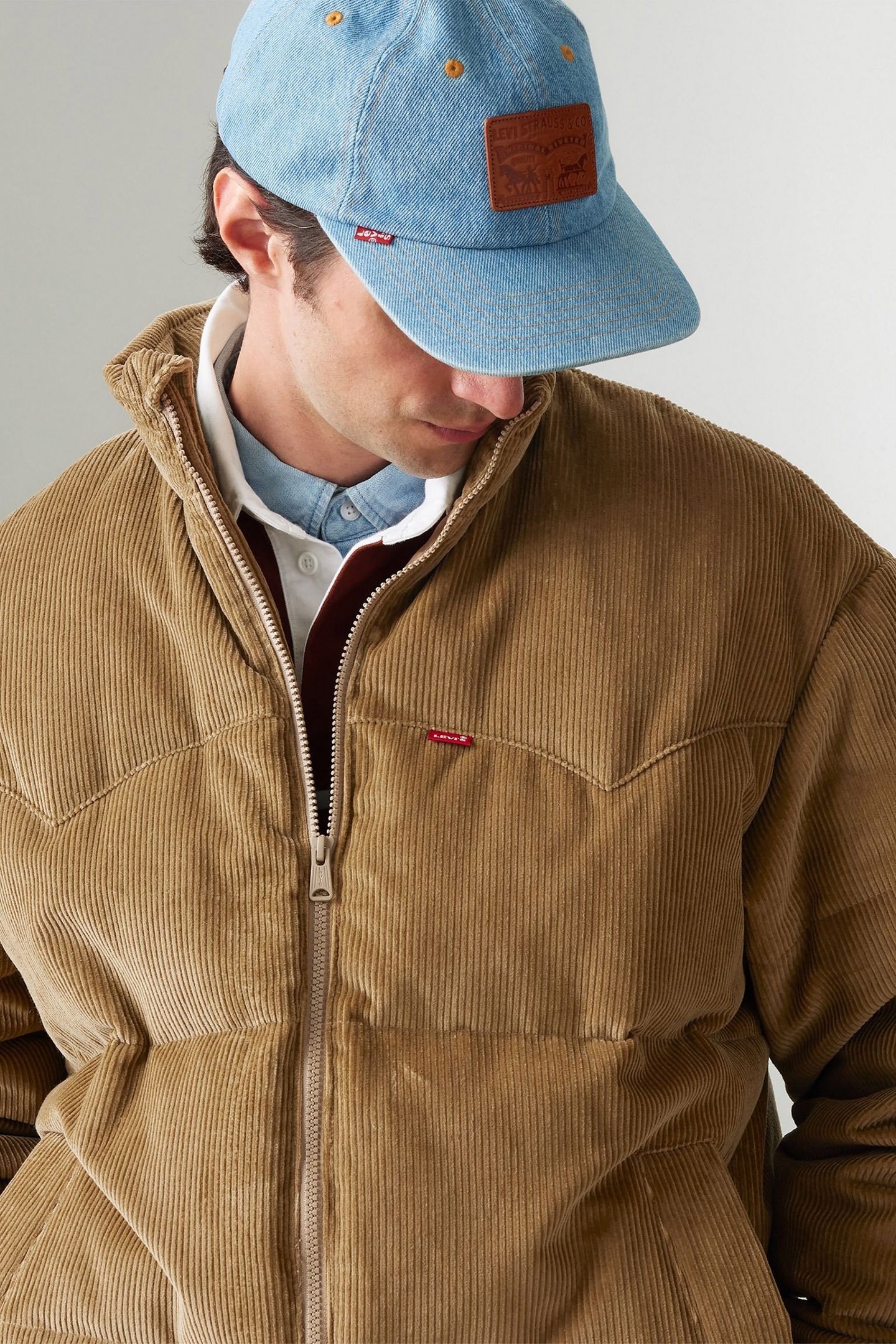 SUNSET PUFFER JACKET IN BROWN CORD 5