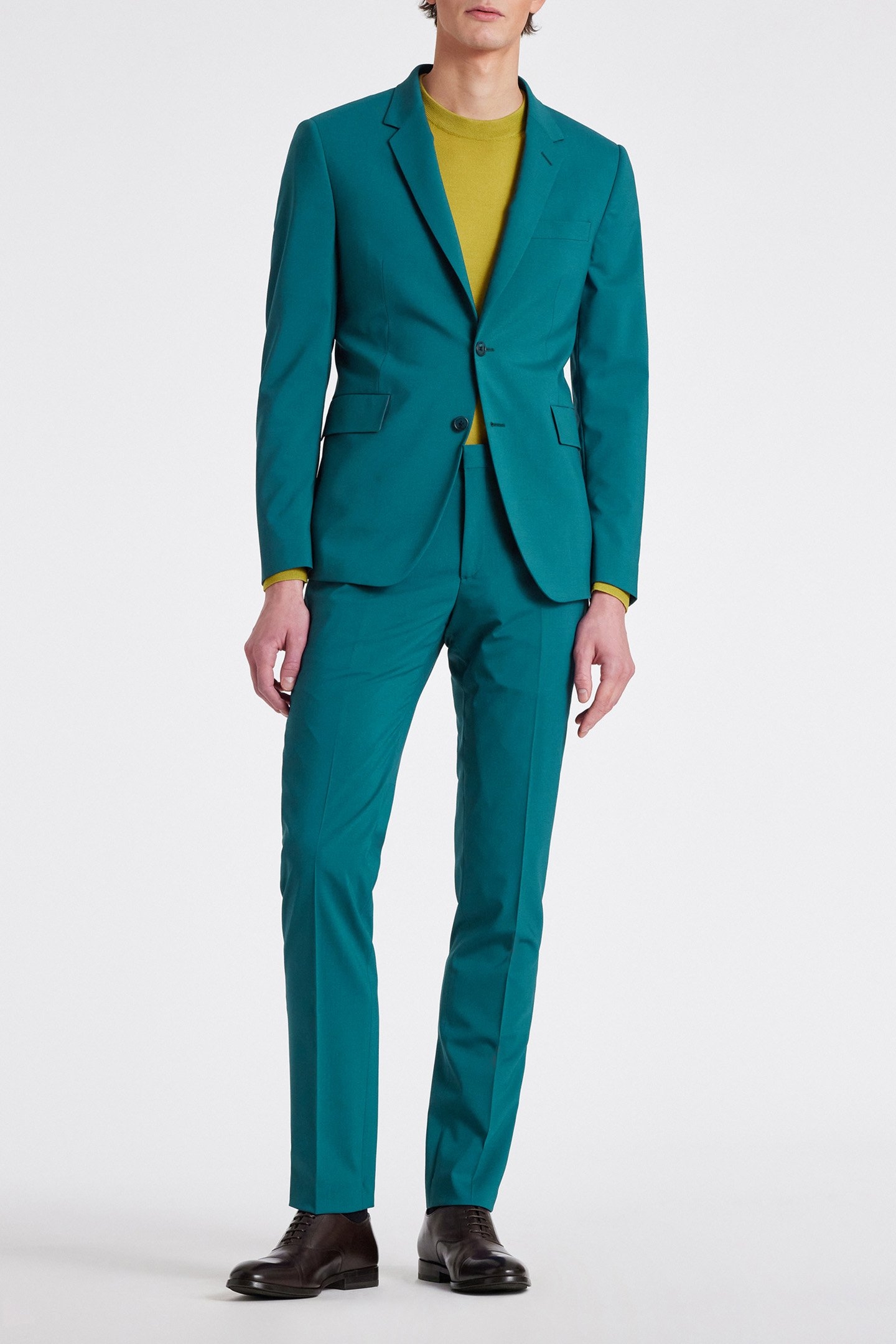 SLIM FIT 2 BUTTON SUIT PETROL BLUE 1