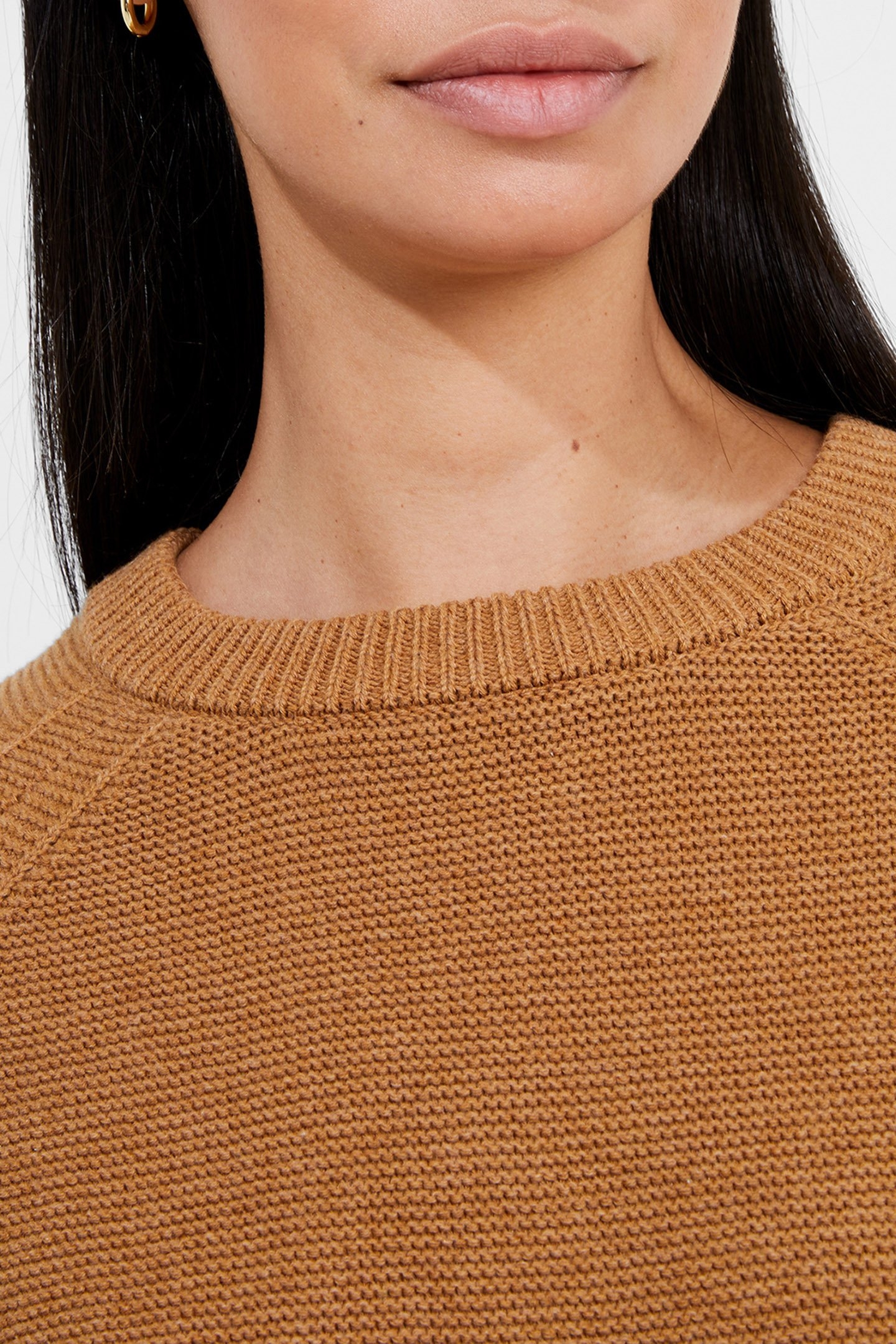 LILLY MOZART CREW NECK JUMPER TOBACCO BROWN MEL 4