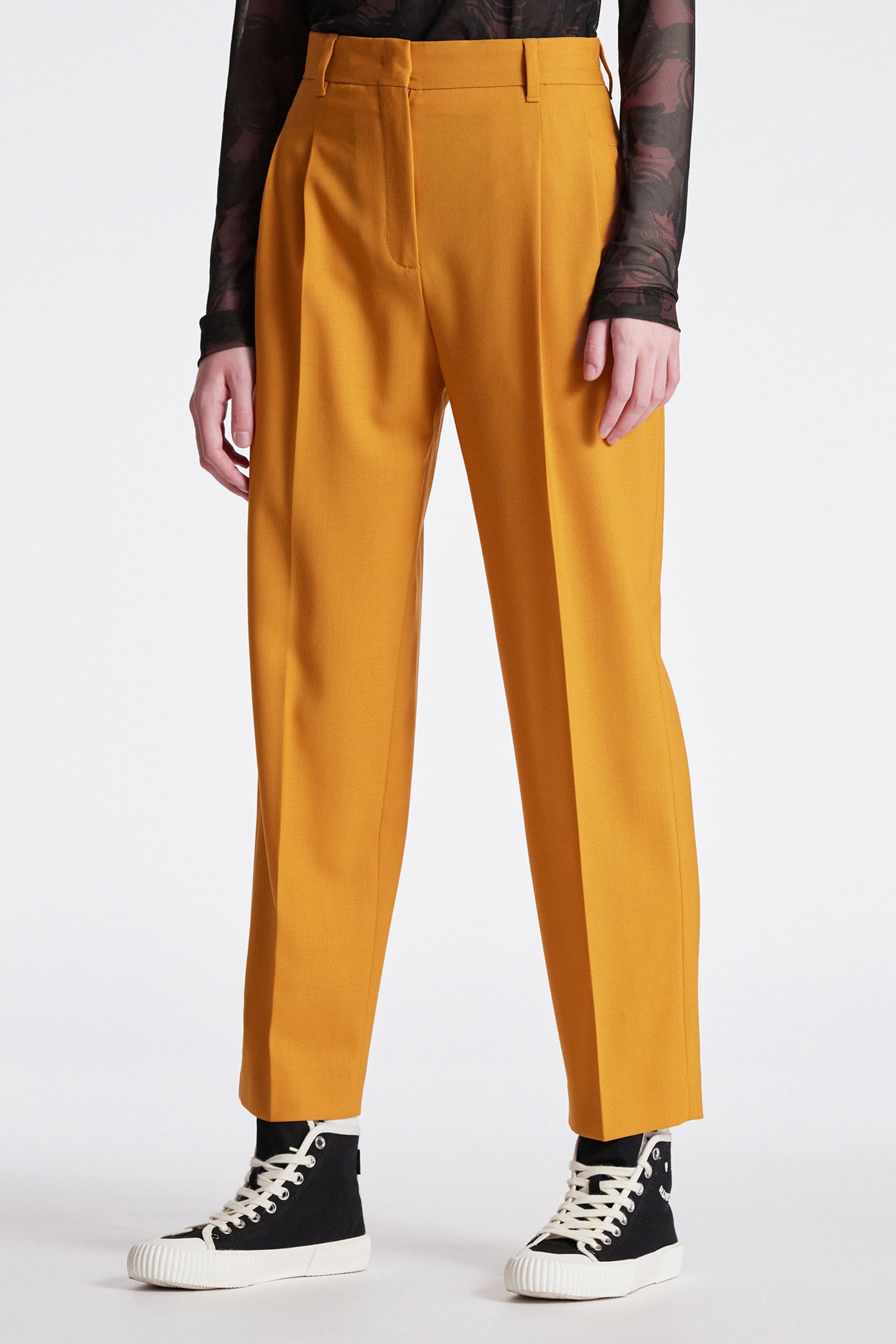 WOMENS TROUSERS OCHRE YELLOW 1