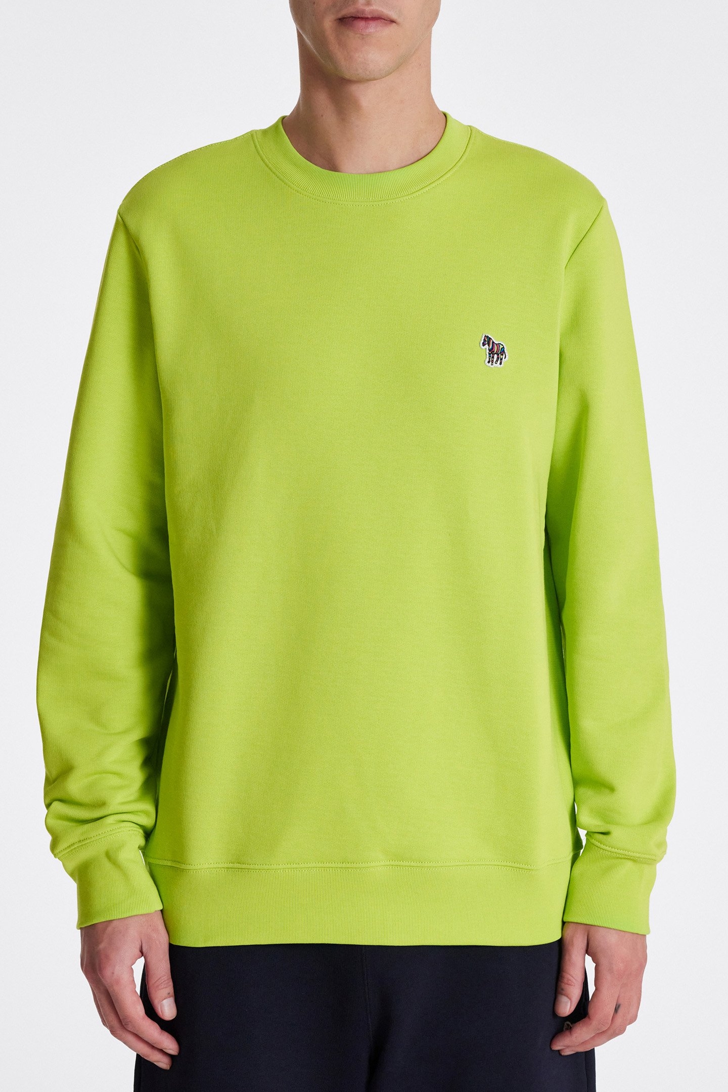 MENS REG FIT SWEATSHIRT ZEBRA GREEN 1