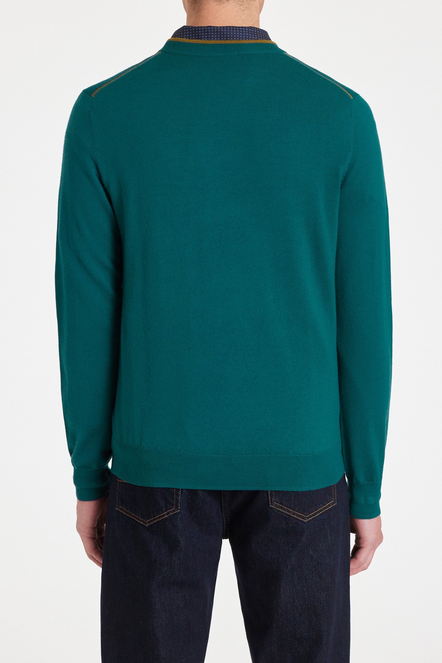 MENS SWEATER CREW NECK INDIGO 2