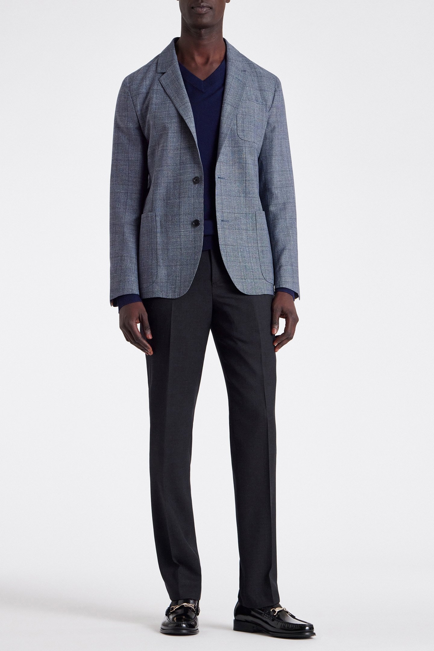 MENS 2 BTN PATCH POCKET JACKET GREYISH BLUE 3