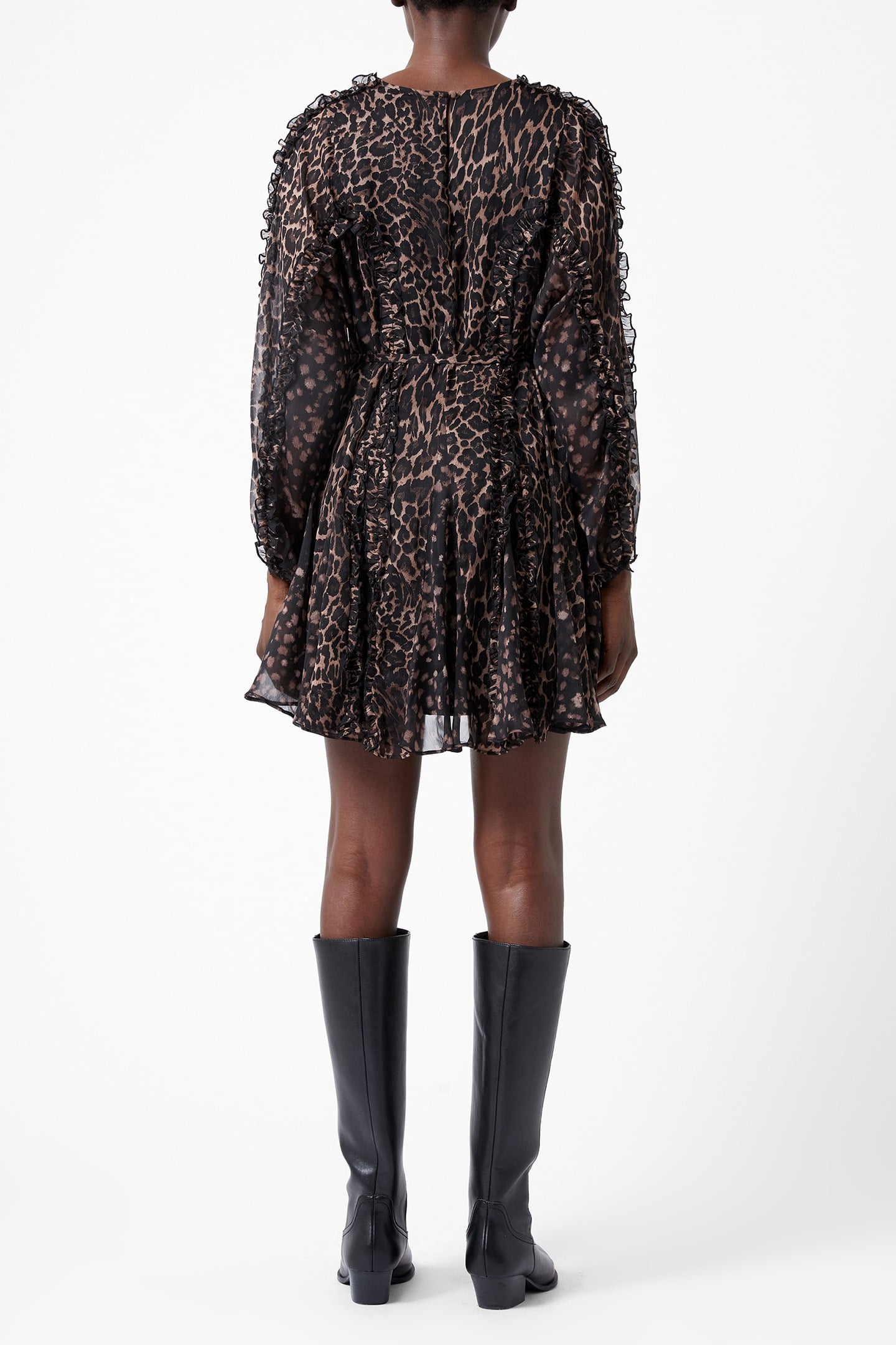 EMINA CHIFFON LEOPARD LS DRESS LEOPARD 3
