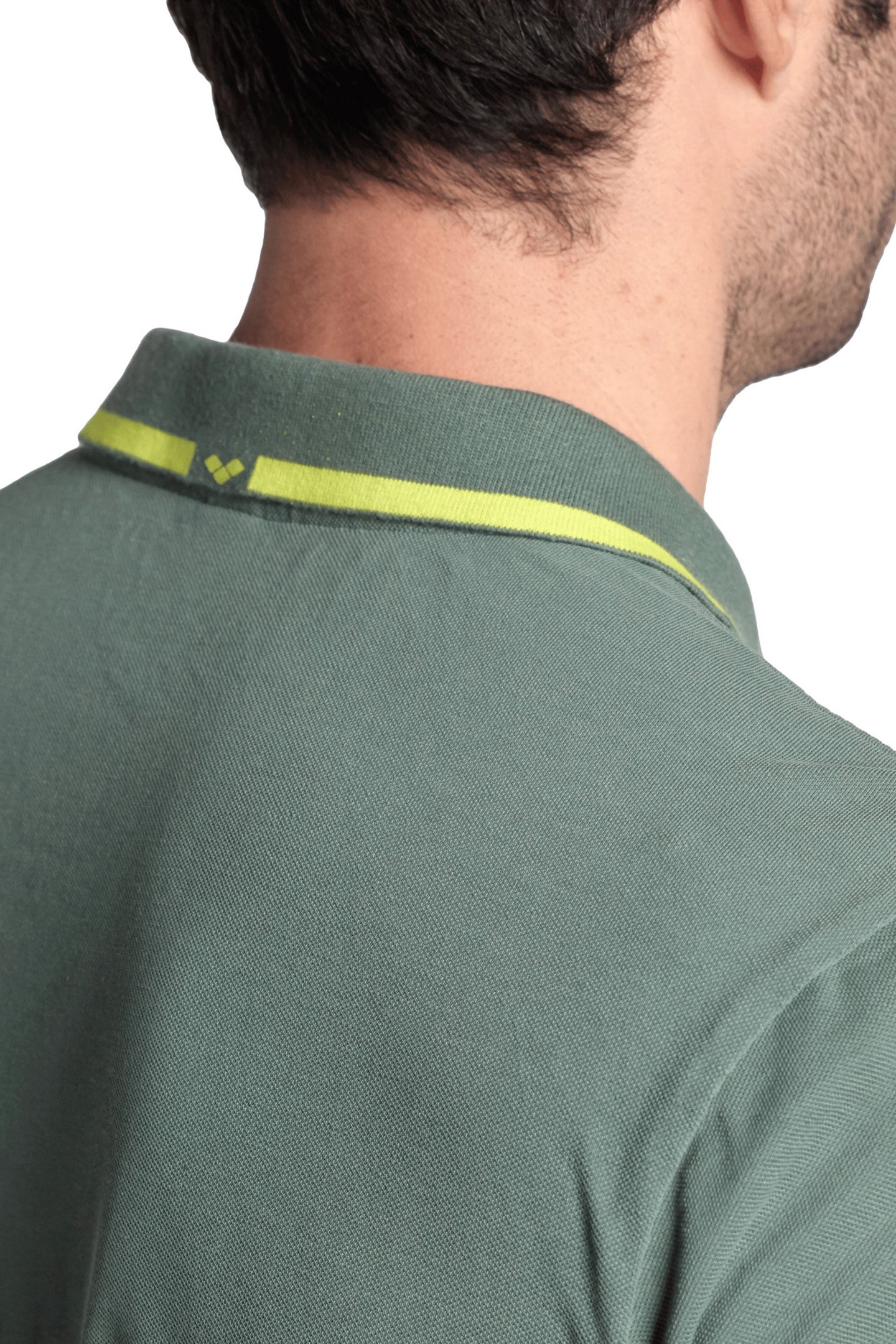 MEN'S POLOSHIRT ARENA TRIM COTTON PIQUET SAGE-SOFT GREEN 5