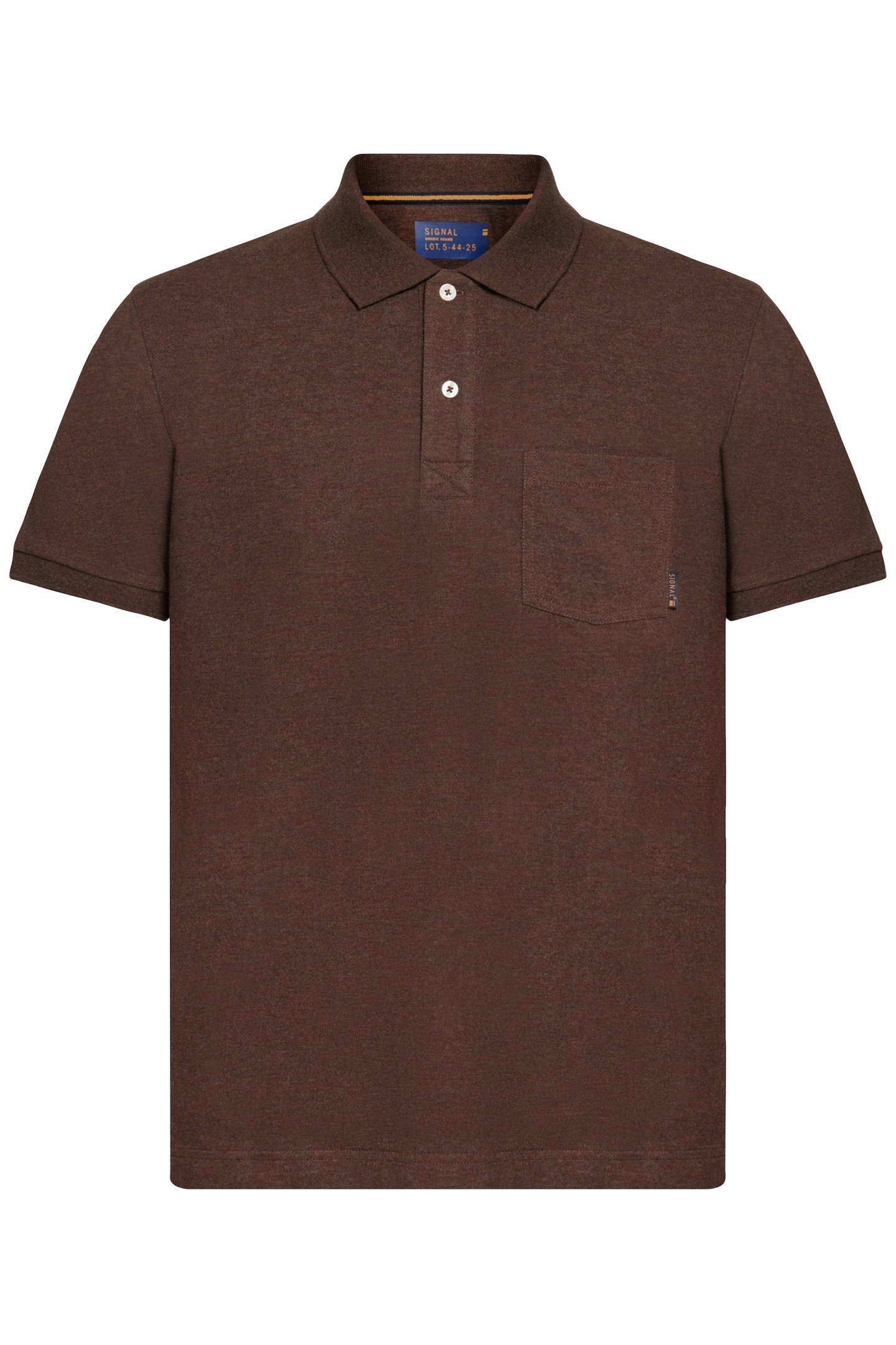 NICKYSI POCKET POLO BROWN BARK MELANGE 3