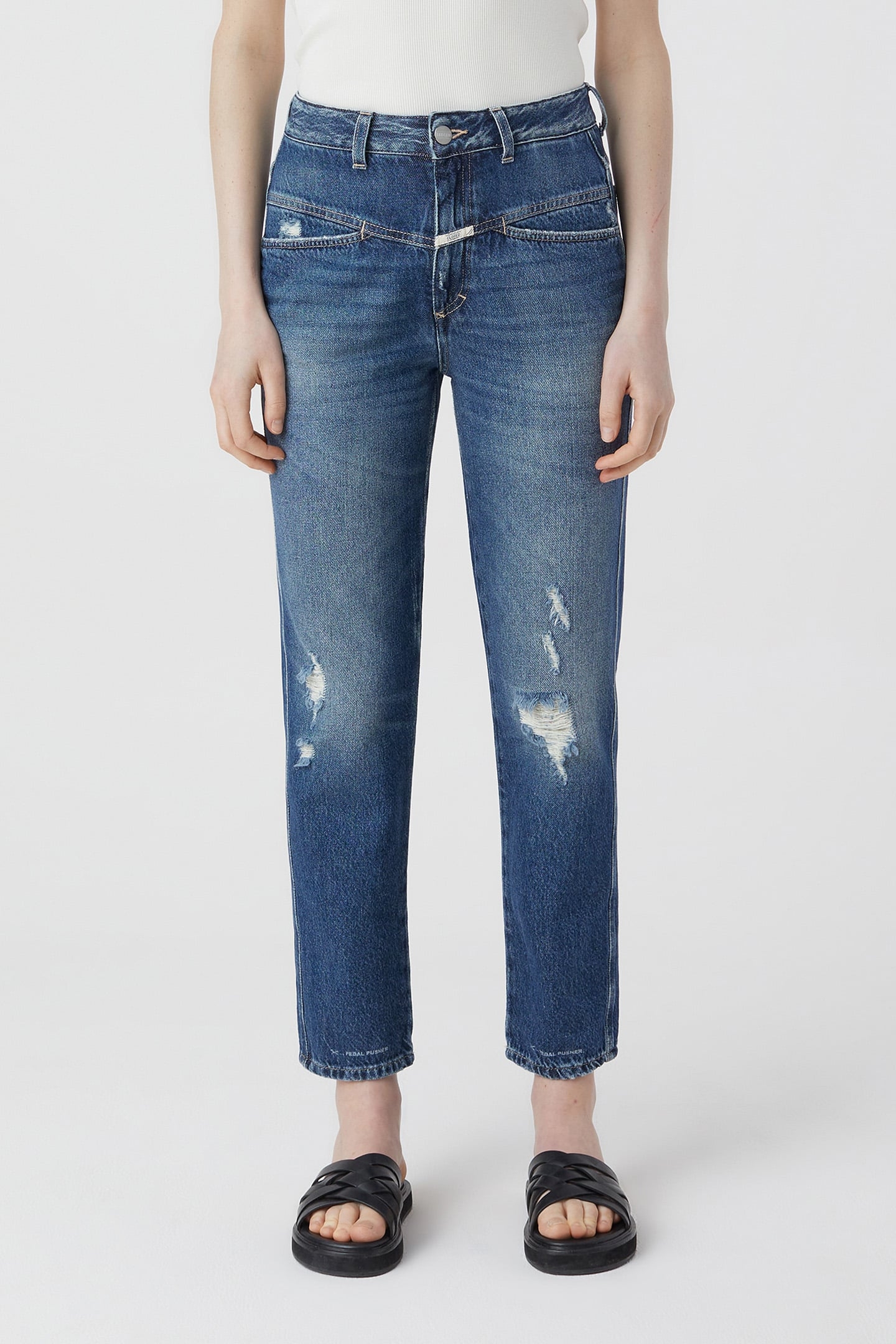 PEDAL PUSHER JEANS DARK BLUE 1