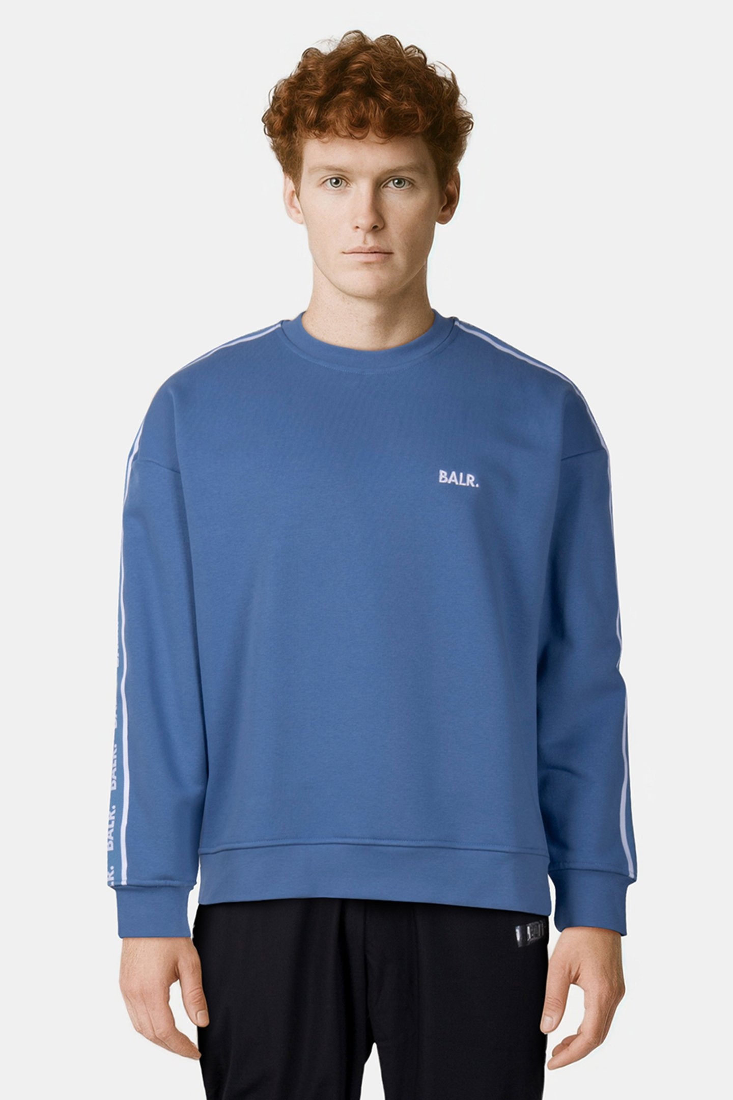 B-TAPE CREWNECK CORONET BLUE 1