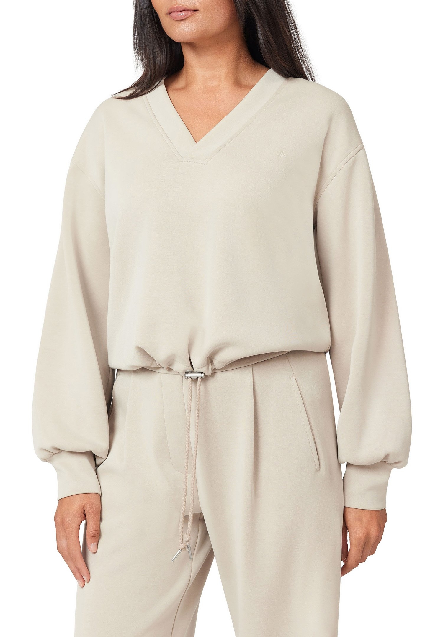 V NECK PULLOVER FEATHER GRAY 6