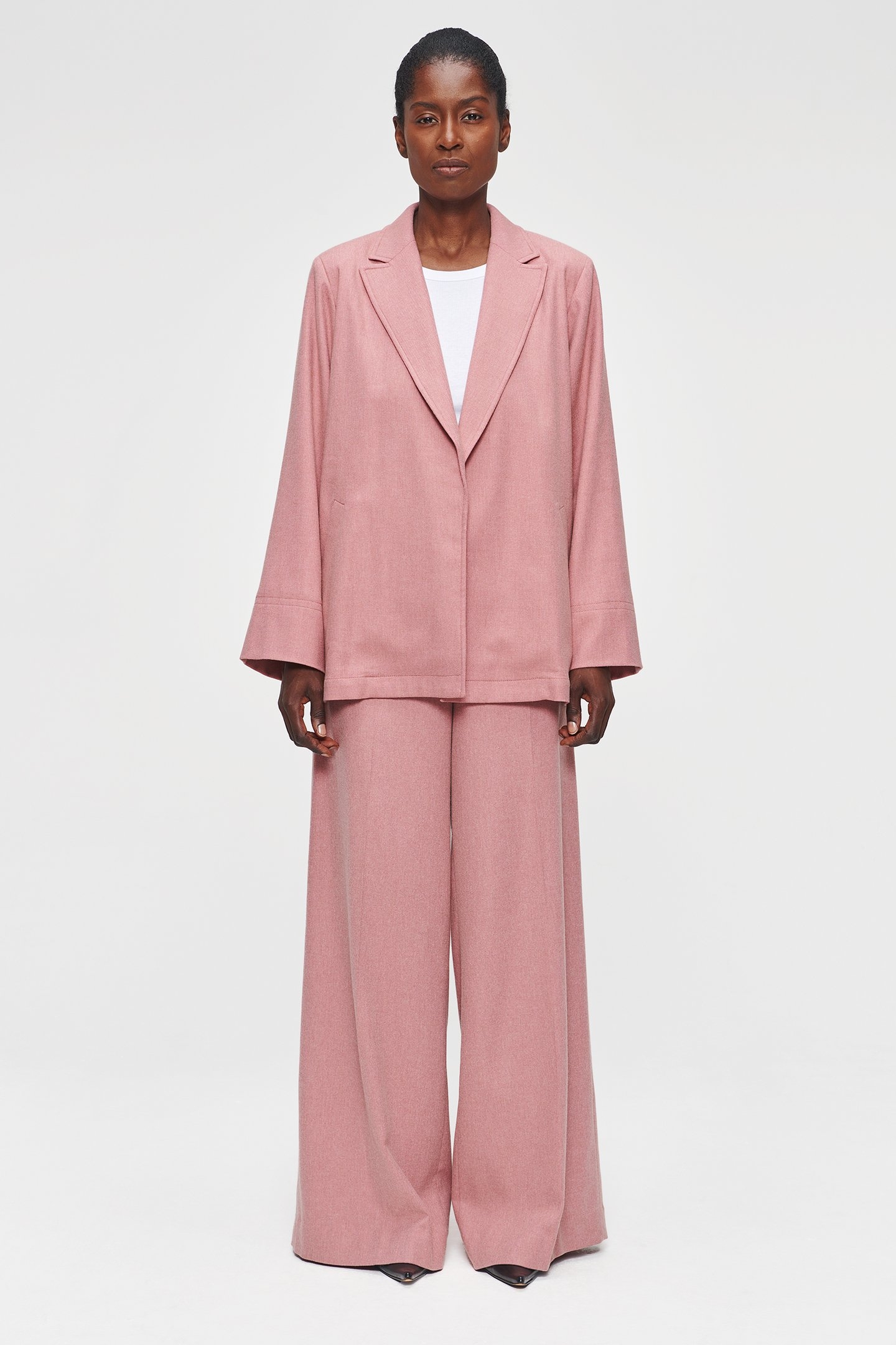 RELAXED FLANNEL JACKET CASHMERE ROSE 5