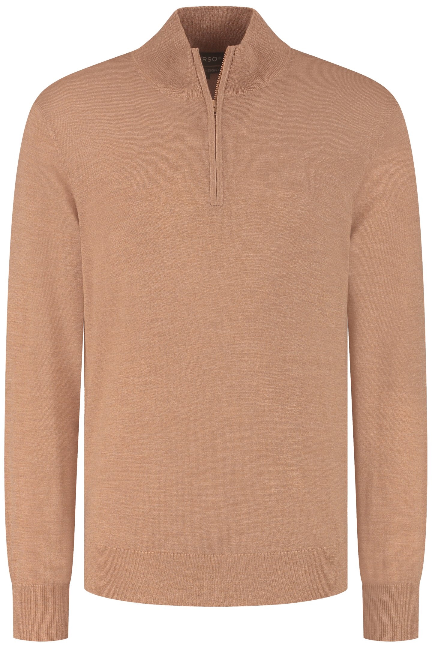 ZIP UP 100% MERINO TUSCAN CAMEL 2