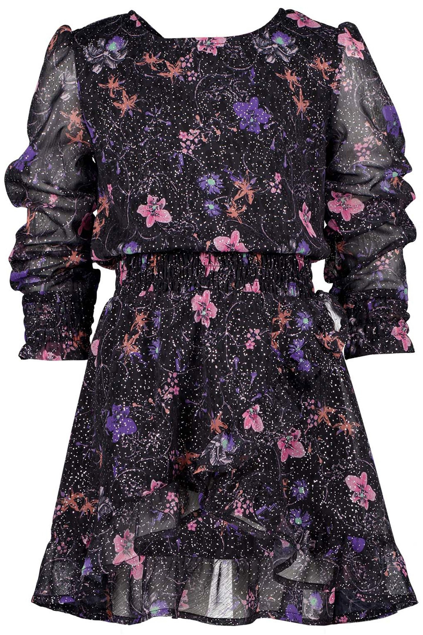 GIRL'S PENIKAH MIDI DRESS DEEP BLACK 1